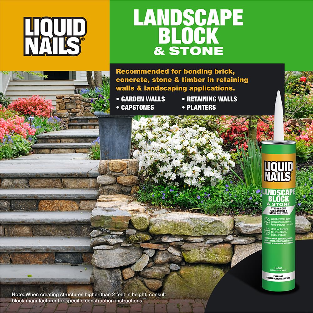 LIQUID NAILS LN-905 Landscape Block Adhesive (Low-VOC) (10-Ounce)