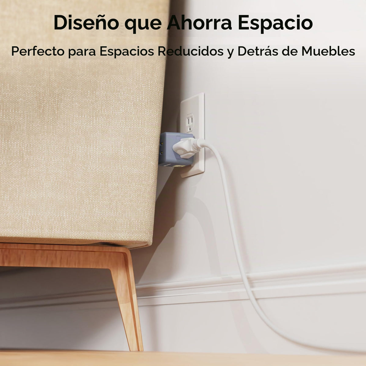 Adaptadores Power Cube Cable Matters Gris Paquete de 3 Salidas con Conexión a Tierra