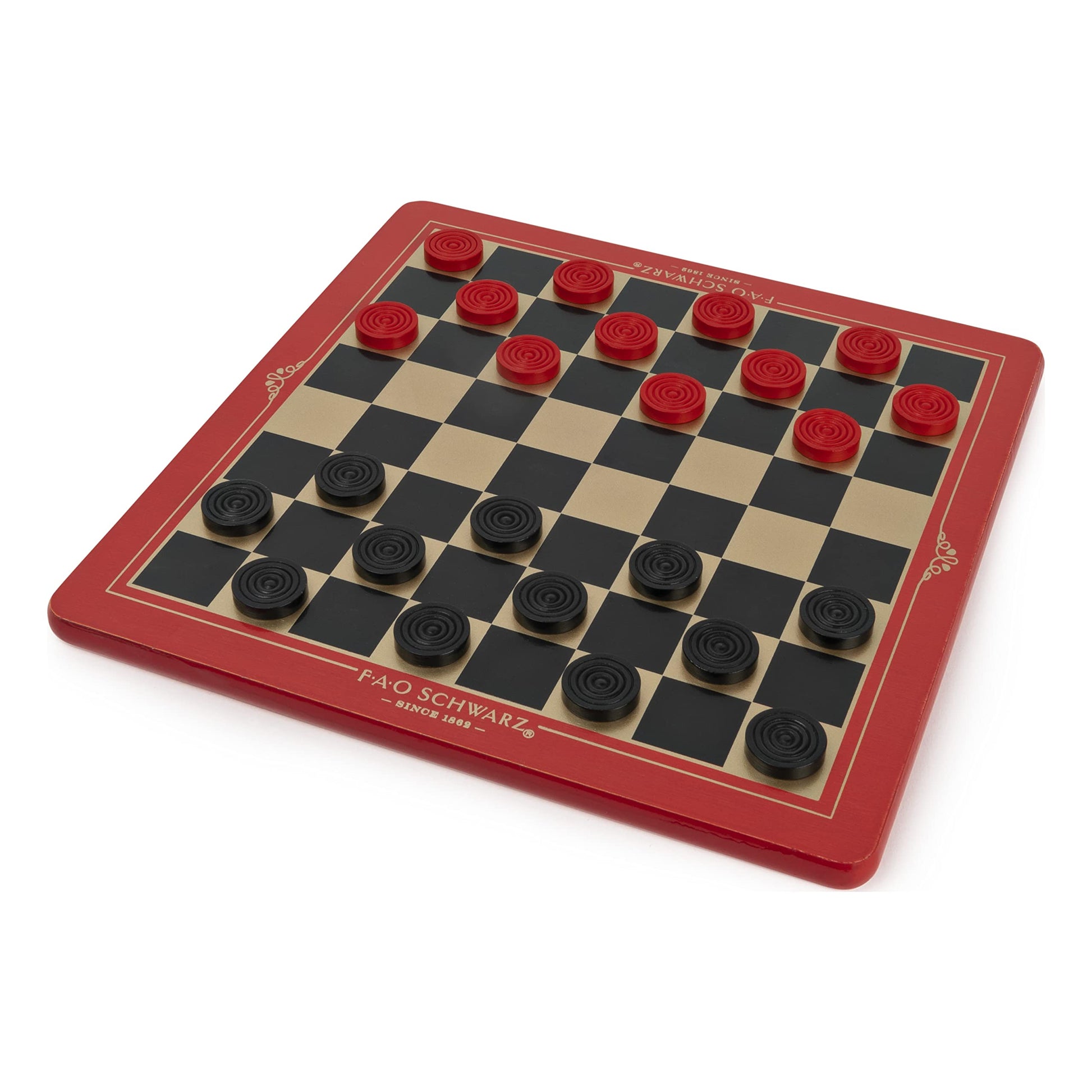 Spin Master FAO Schwarz Wood Chess Checkers and Tic-TAC-Toe Set de Estrategia Clásicos, 2 Jugadores, A Partir de 6 años