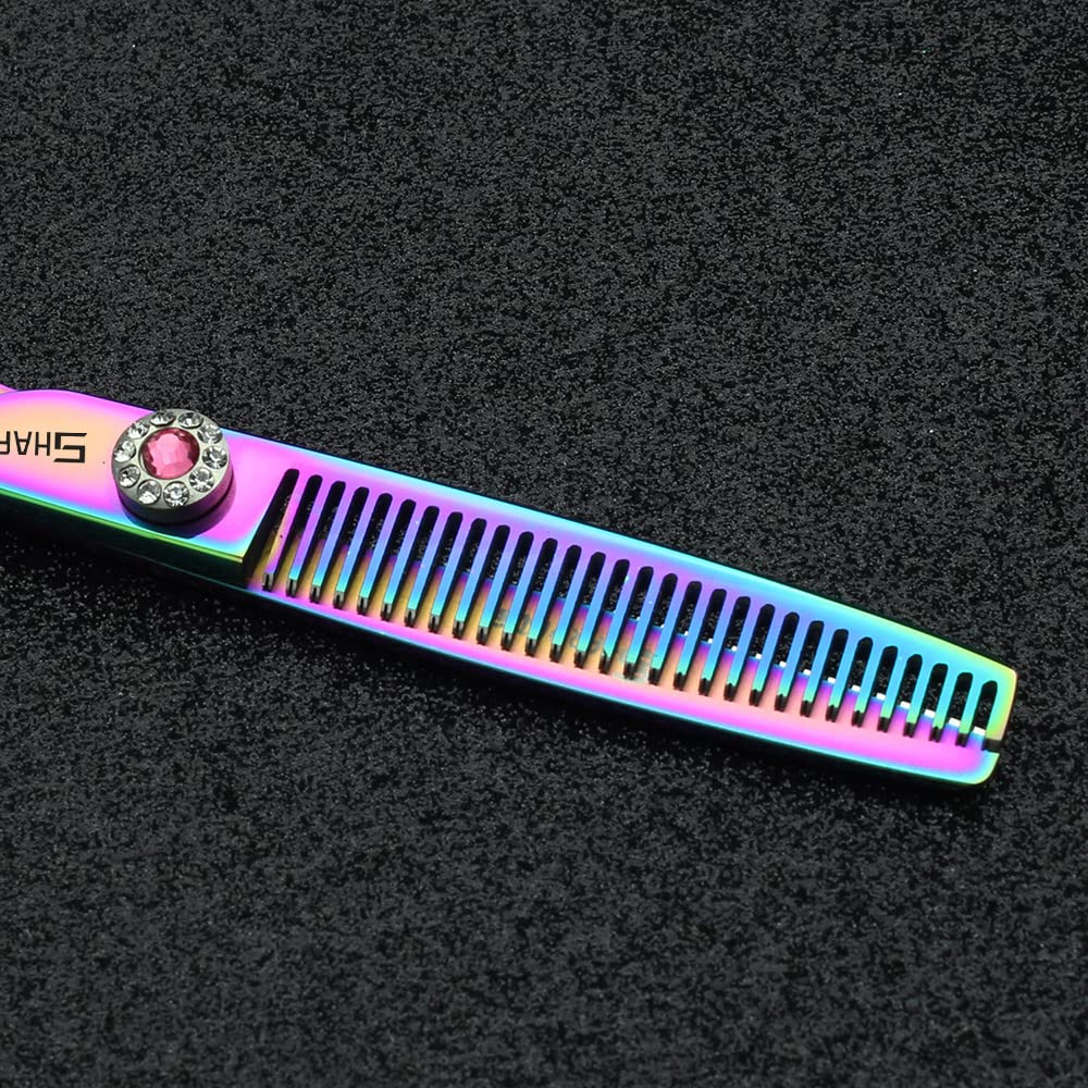 Juego de tijeras de peluquería profesional de 6 pulgadas, cortapelos y cortapelos de acero inoxidable para el hogar(6 inches, 2 pieces-B)