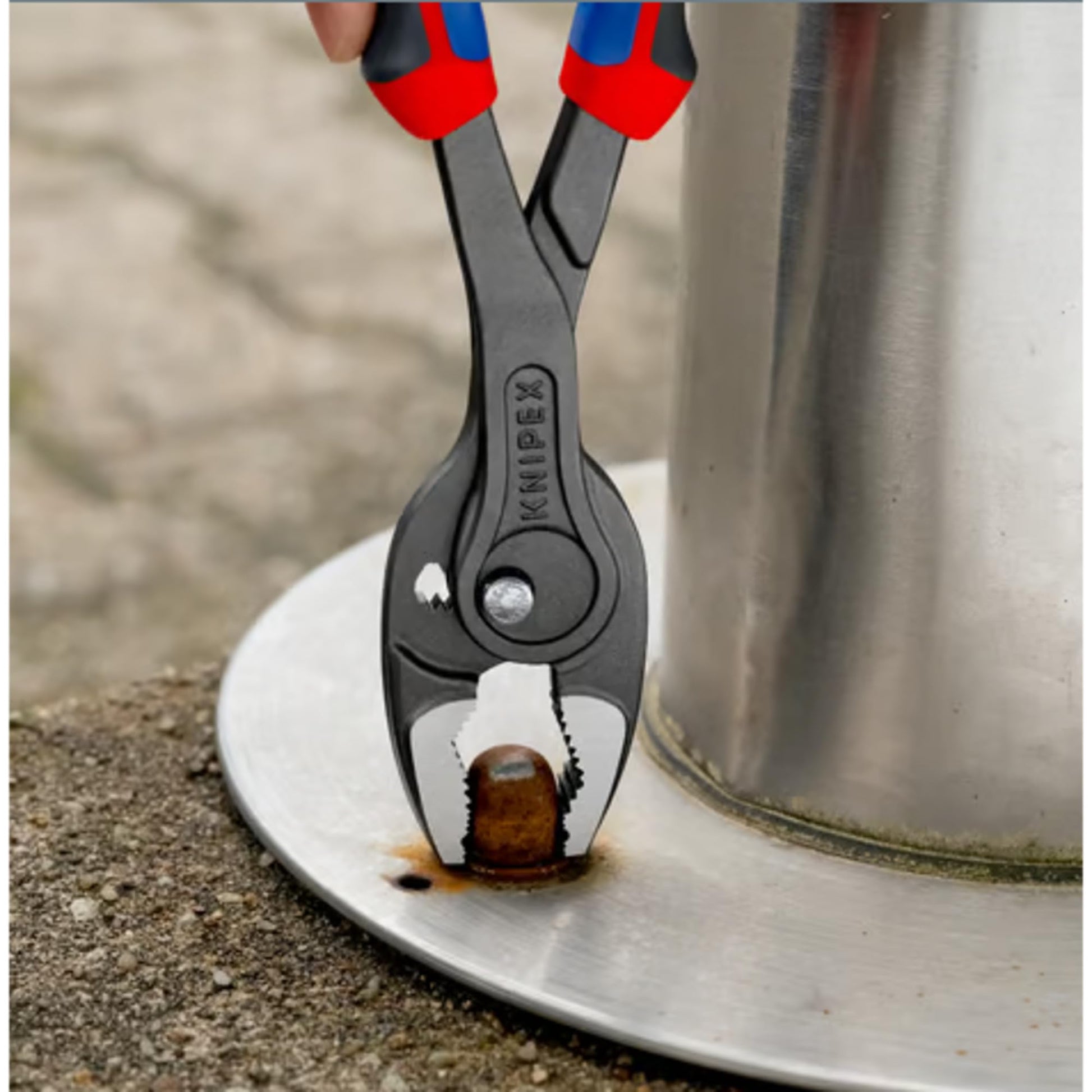 KNIPEX 82 02 250 TwinGrip - Alicates de agarre frontal y lateral con asas Comfort gris atramentado, 257 mm