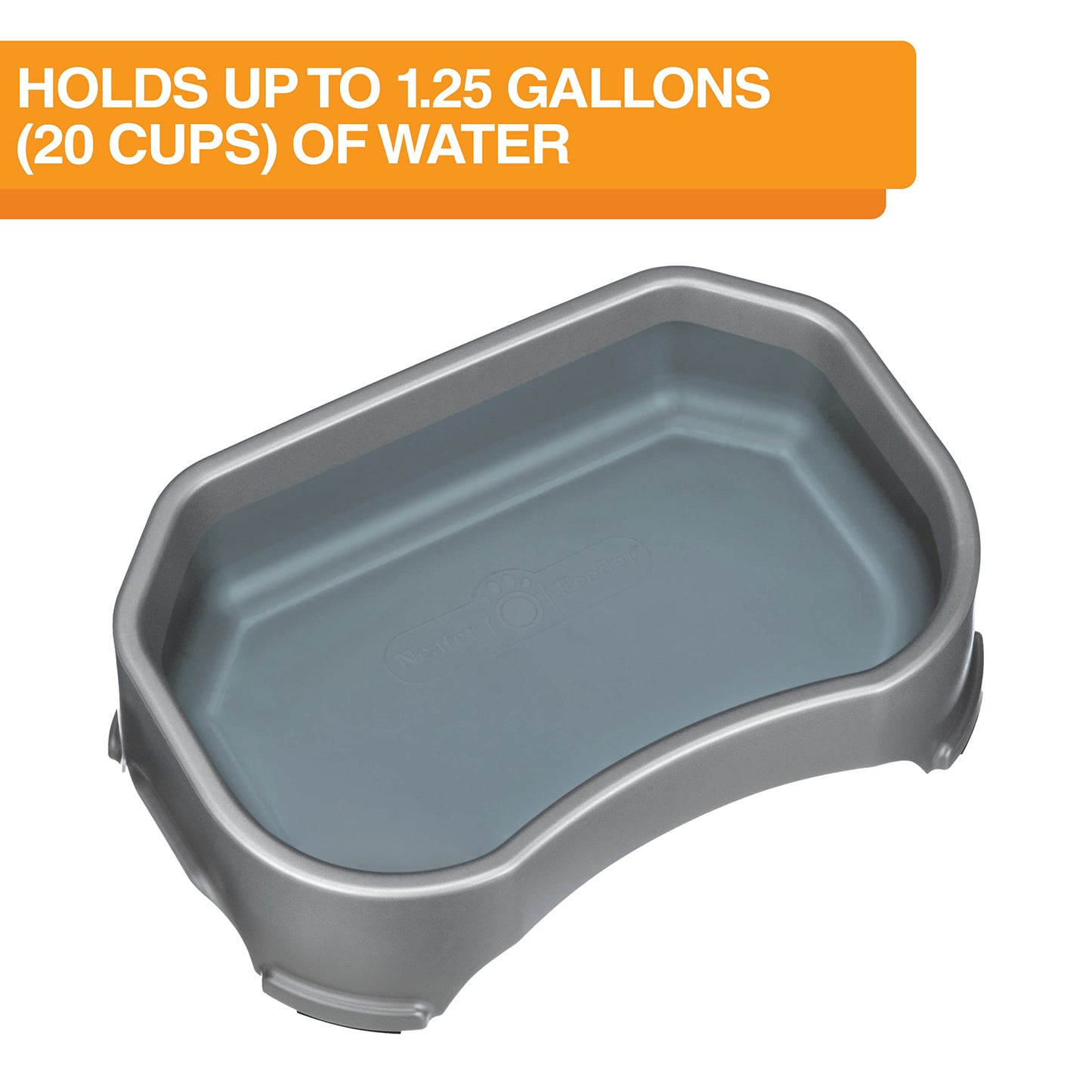 Cuenco de Agua Neater Pet Brands Gris Plomizo Extra Grande para Perros