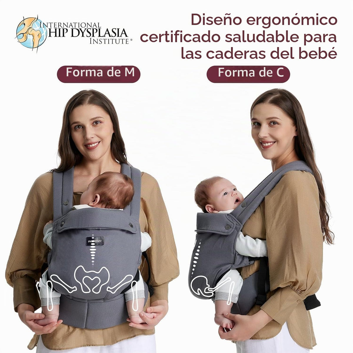 Momcozy Portabebés, Capacidad de Peso de 3,2 kg a 20,4 kg