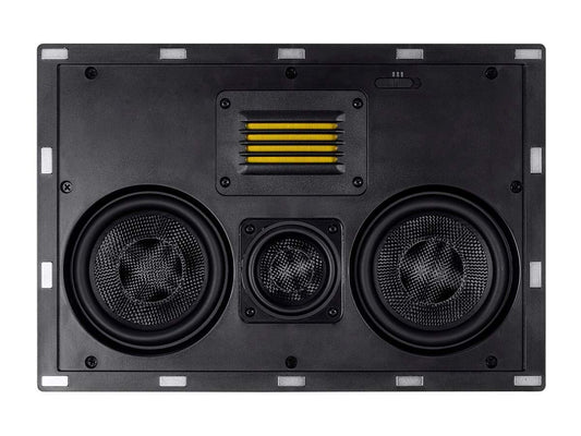 Mono 3-Way Carbon Fiber In-Wall Speaker Center Channel - Dual 5.25-Inch (Single) with Ribbon Tweeter - Amber Series