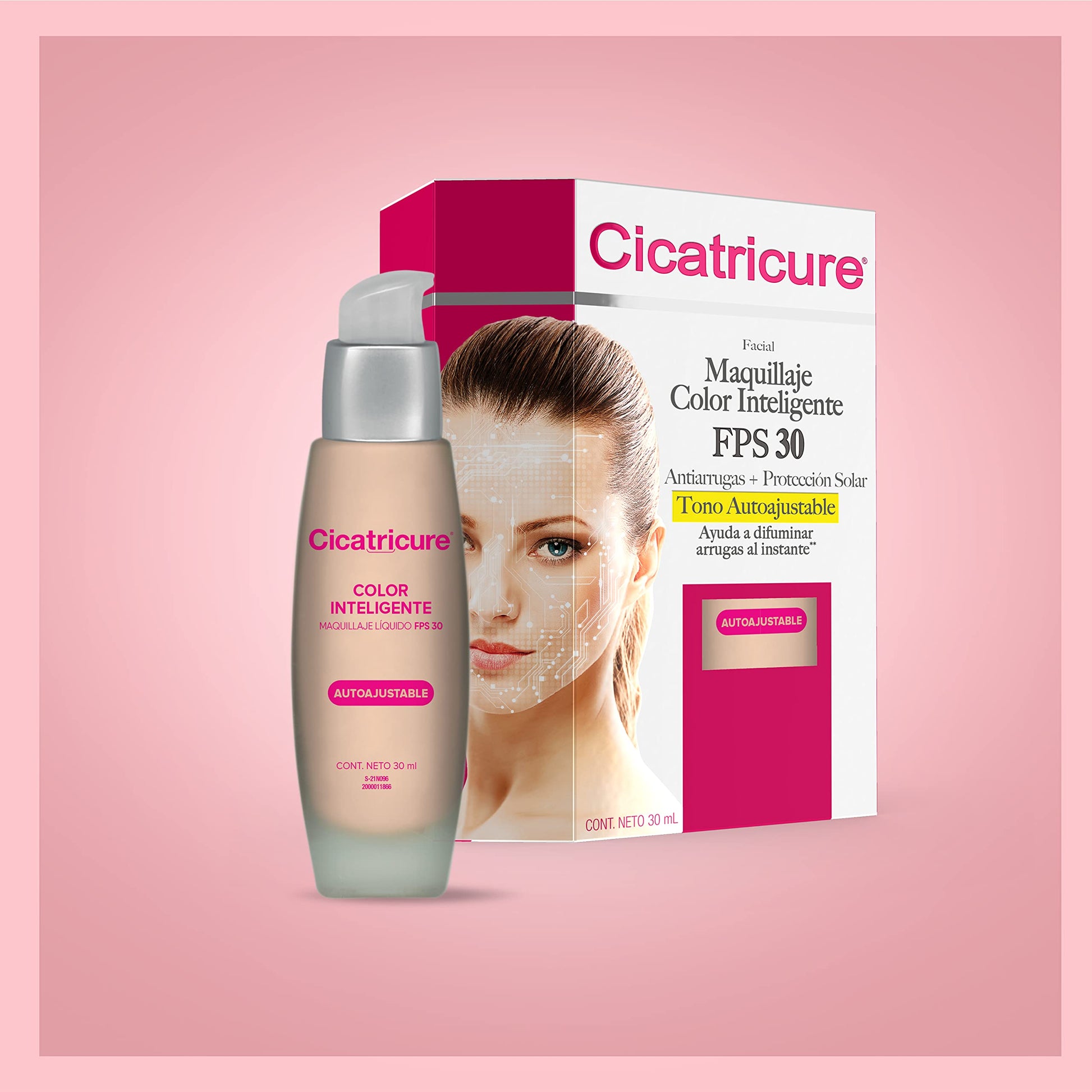 Cicatricure CREMA ANTIARRUGAS, Cara, Cuello y Escote, 12 beneficios en 1, tubo 60 ml + Maquillaje Color Inteligente FPS 50+ 30 ml