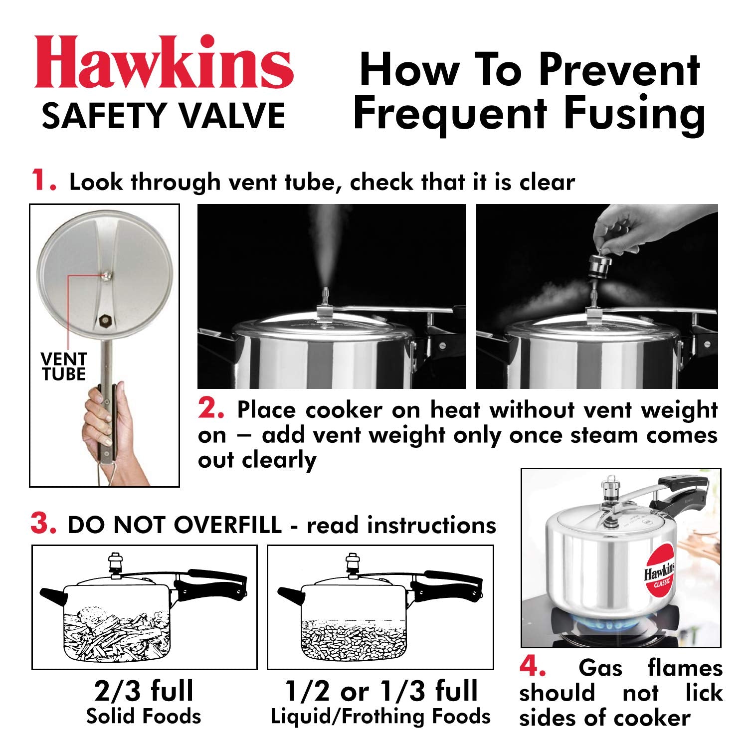 Hawkins B1010 - Válvula de seguridad para olla de presión, 3 piezas, B1010-3 unidades