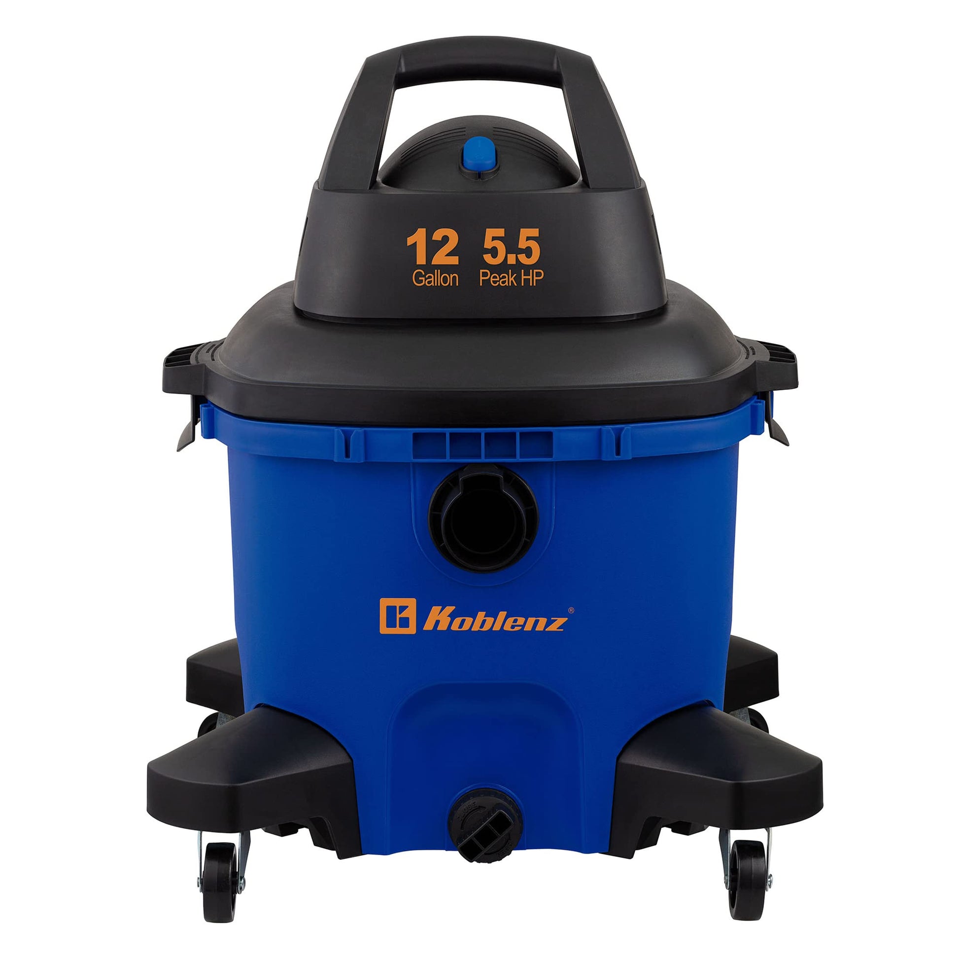 Koblenz Aspiradora Seco Mojado Eléctrica con Sistema de Expulsión de Aire Incluye Accesorios, válvula de Drenaje y Tanque con Capacidad de 12 galones y Motor de 5.5 HP Modelo WD-12 L4