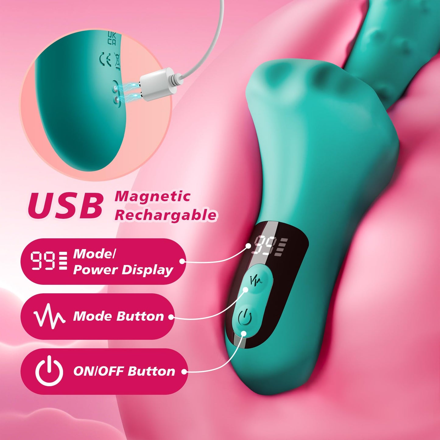 Consolador Vibrador ToyCod Rosa 9 Funciones para Mujer