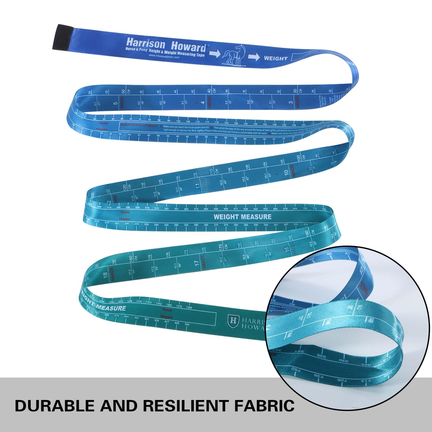 Harrison Howard Cinta métrica flexible suave para uso equino, cinta métrica de peso y altura, doble escala estándar y métrica, cinta métrica de altura/peso (paquete de 3) multicolor (6.5 pies)