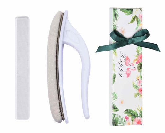 Búakso - Buffers de uñas naturales para uñas artificiales, uñas artificiales y gamuza limpiadora, todo en un solo paso, kit de limpieza de uñas natural y brillo con caja de regalo