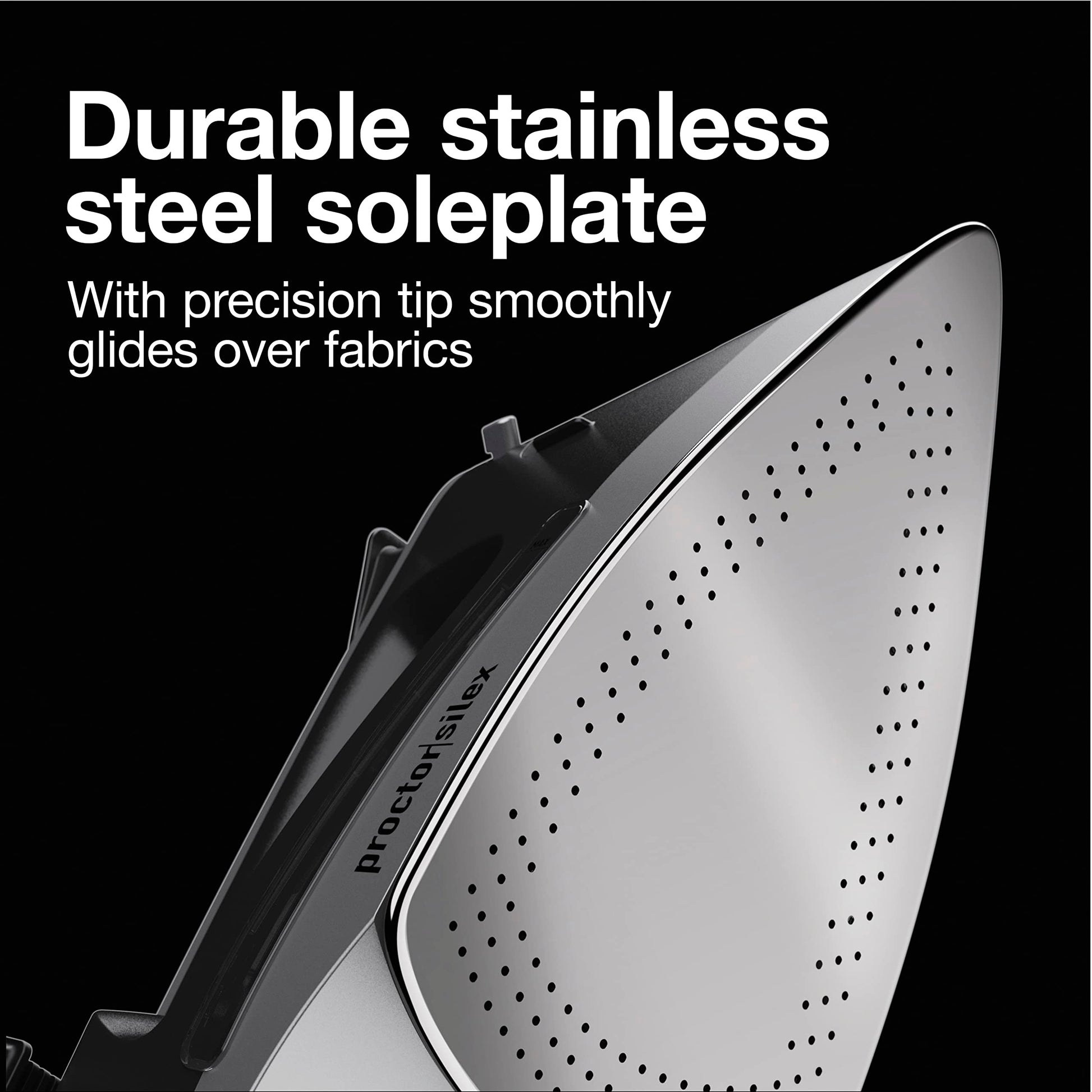 Plancha de Vapor Proctor Silex Gris Negro con Suela de Acero Inoxidable Durable y Cable Retráctil
