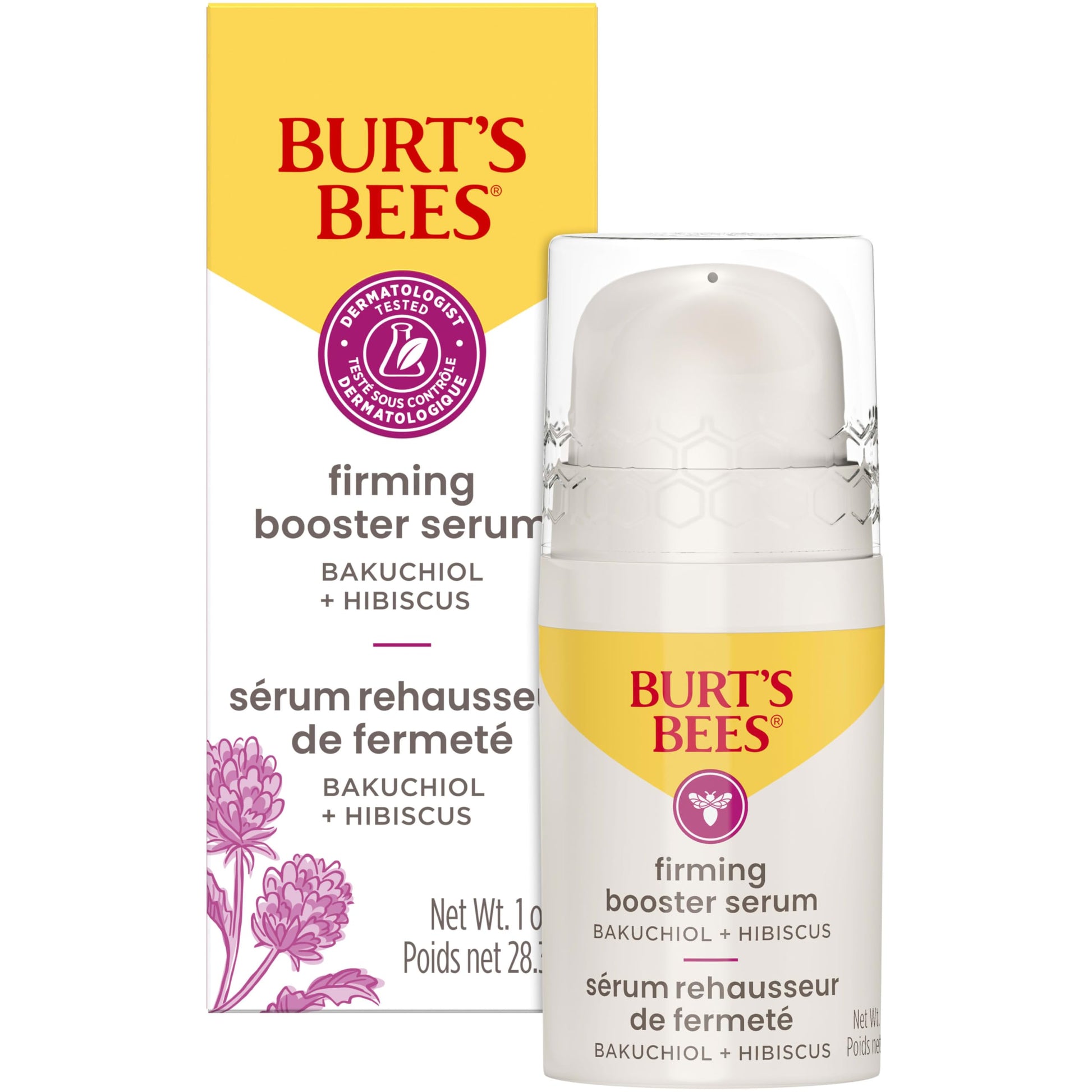 Burt's Bees Firming Booster Serum, Bkuchiol and Hibiscus, 1 Ounce