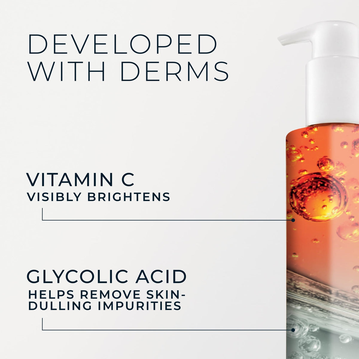 RoC Multi Correxion Revive + Limpiador facial en gel brillante con vitamina C y ácido glicólico, cuidado de la piel sin parabenos ni sulfatos, 6 onzas
