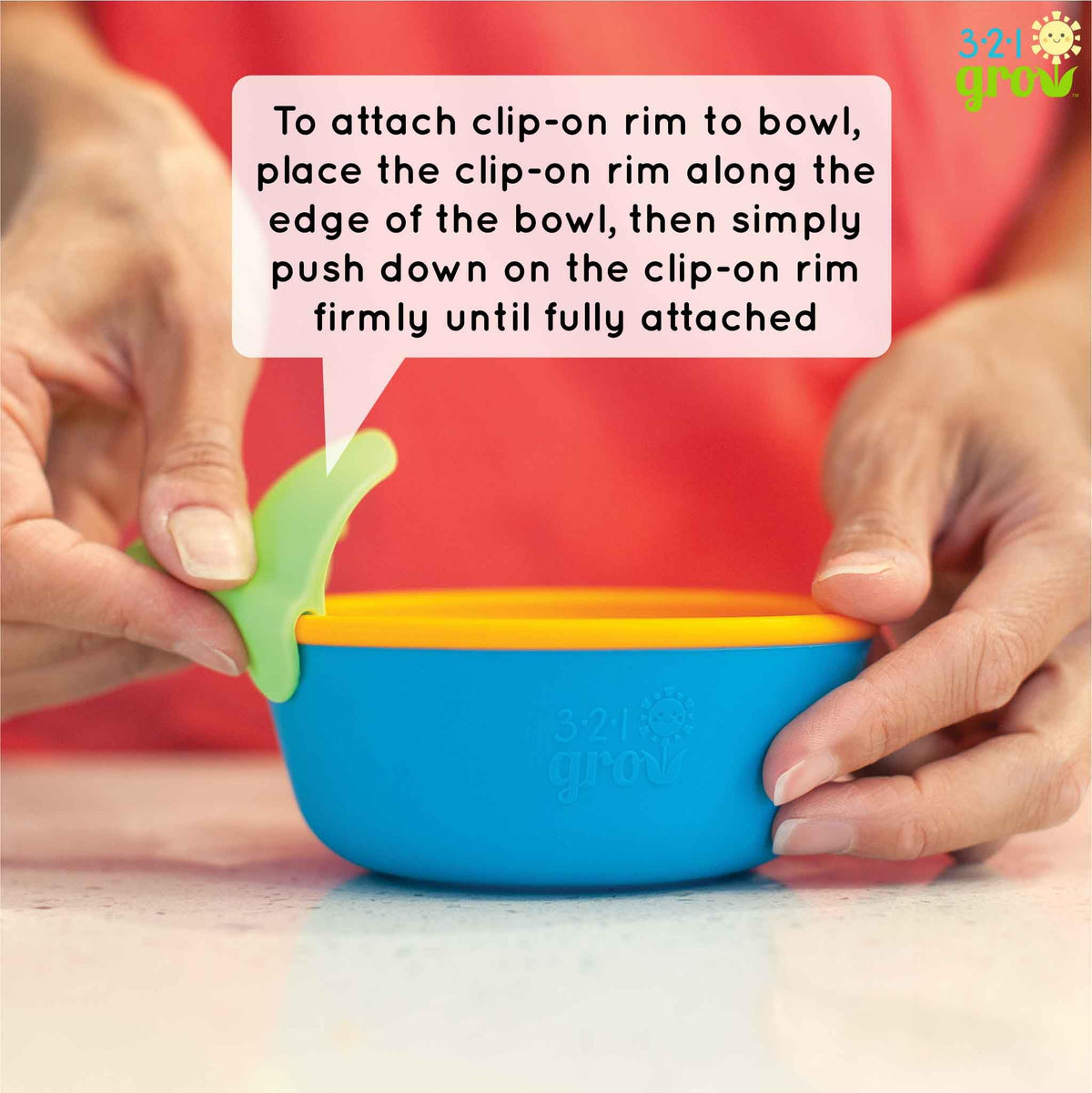 321 Grow Easy Scoop & Hold Bowl Set • tazón de silicona para bebés, niños pequeños • Juego de 2 cuencos | 6 meses | Apto para lavaplatos y microondas (uva)