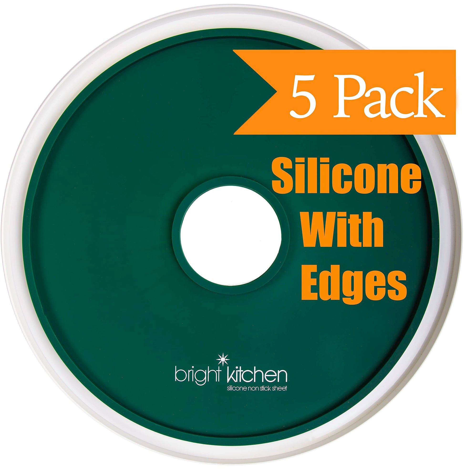 Hojas Deshidratadoras de Silicona para Cosori CFD-N051-W y Elite Gourmet EFD319, Redondas y No Tóxicas, con Labio para Líquidos de Fruta