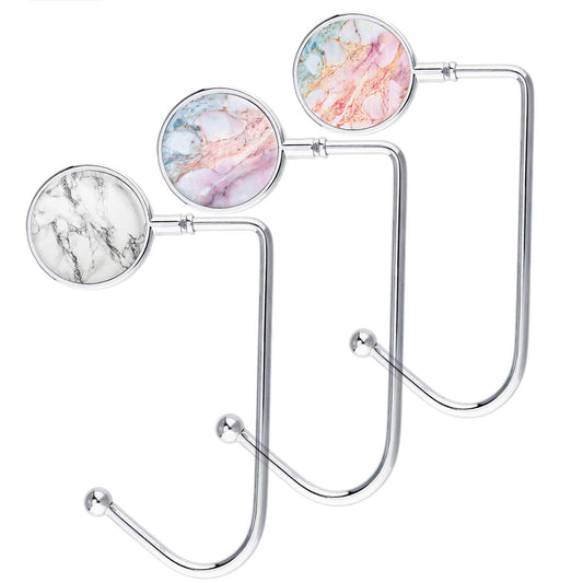 LESHIRY - percha de ropa para bolso, soporte para colgar mesa, decoración de almacenamiento para bolsos, paquete de 3 unidades, blanco, rosa, naranja