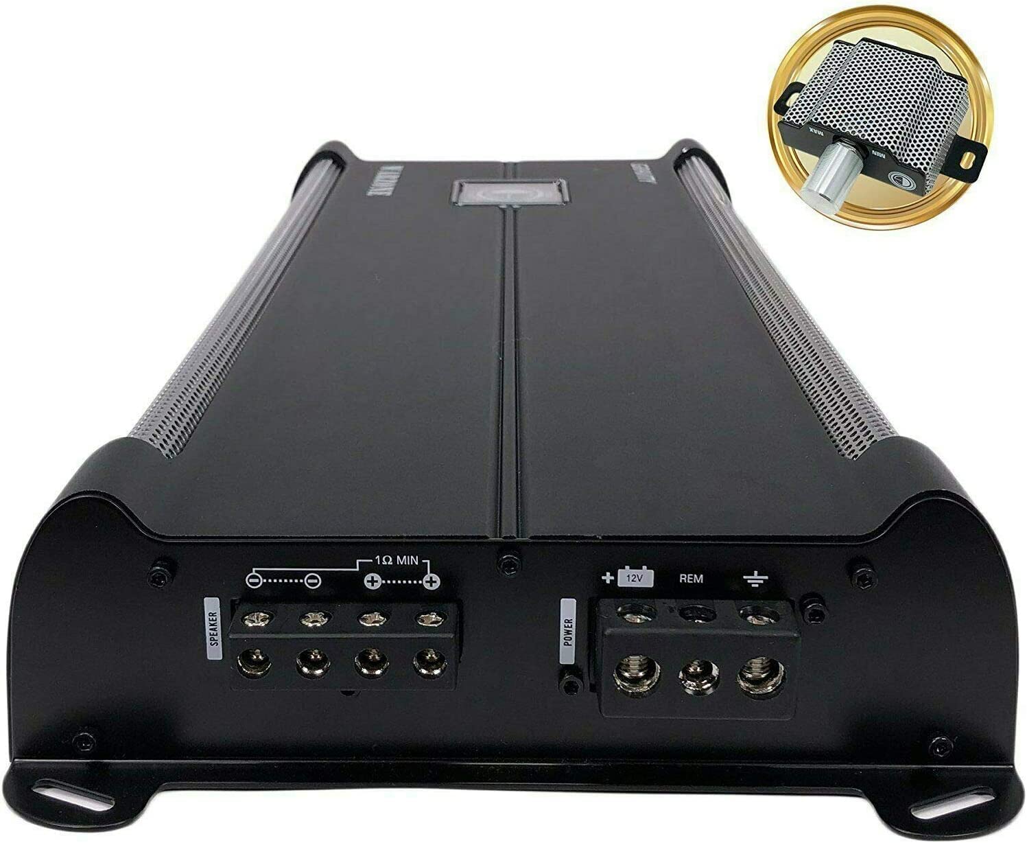 Gravity Audio Amplificadores de Coche WZ6000.1D Warzone 6000 W Clase D Amp 1/2/4 Ohm Estable con subcontrol Remoto