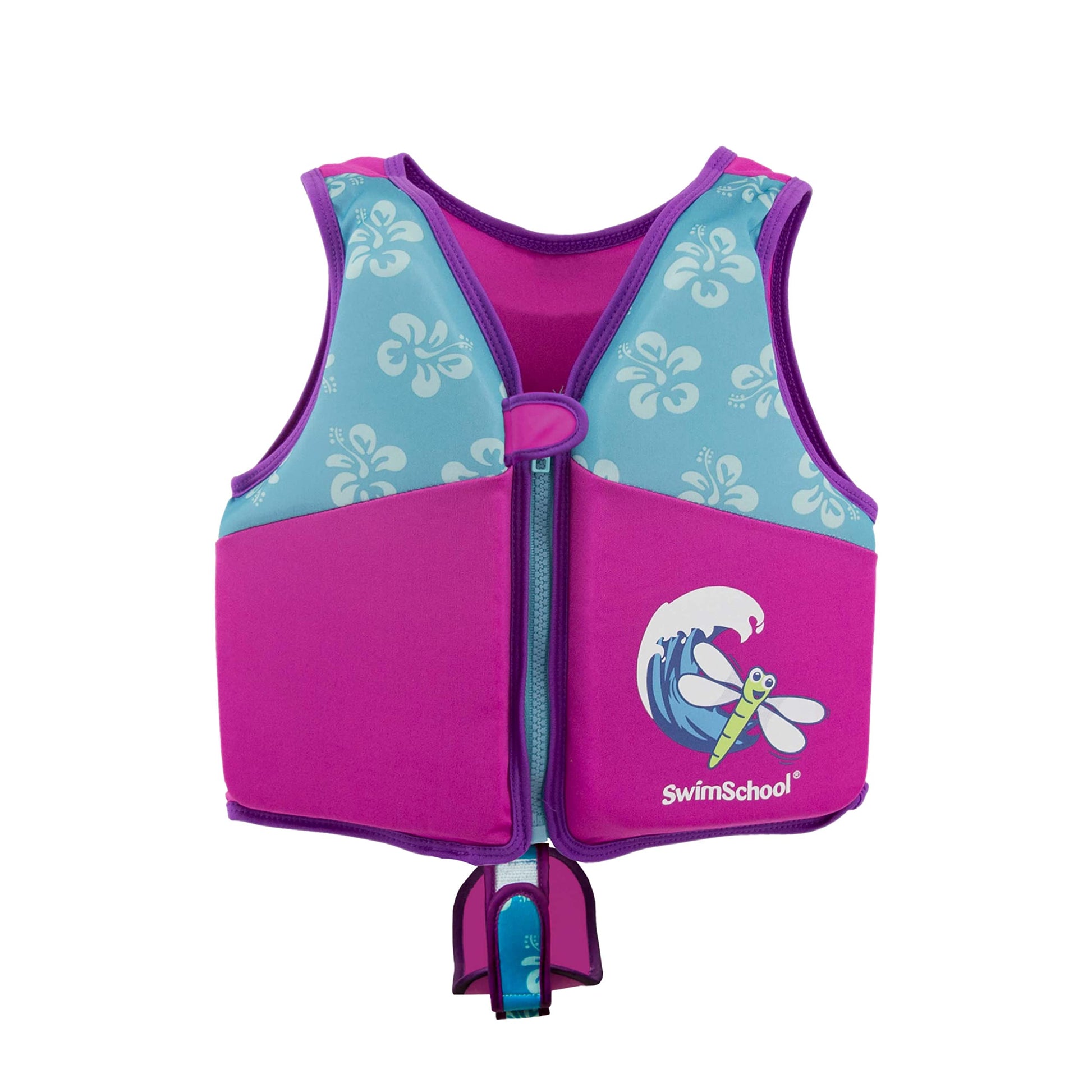 Chaleco de Natación SwimSchool Rosa Aguamarina con Hombros Acolchados para Niños