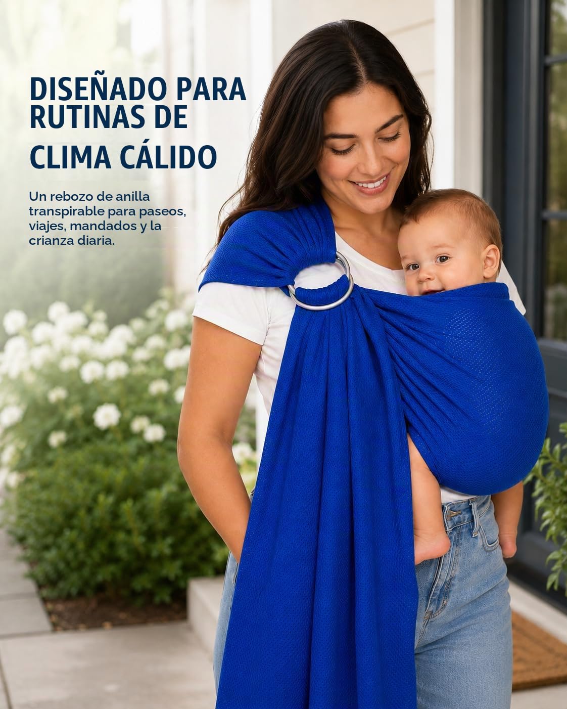 Vlokup - Portabebés de anillo de agua para bebé, malla ligera y transpirable para bebés, recién nacidos, niños y niños pequeños, perfecto para verano, natación, piscina, playa, ideal para papá