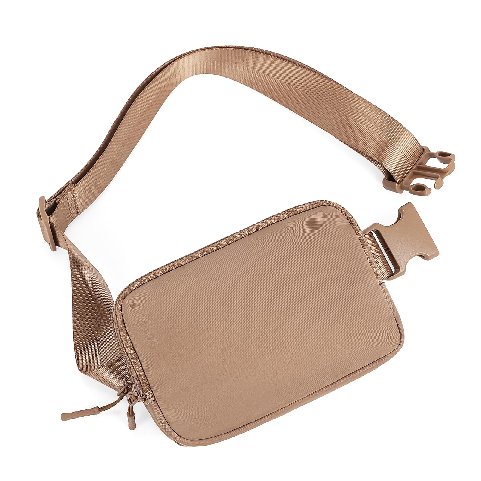 CLUCI - Riñonera pequeña para mujer, bandolera en todas partes de moda, riñonera para mujer con correa ajustable, A1- marrón, Pequeño