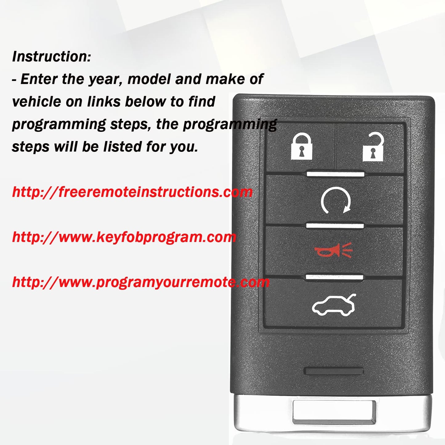 Llavero de coche con control remoto de entrada sin llave, compatible con Cadillac CTS 2008-2015 Cadillac STS 2008 2009 2010 2011 FCC ID: M3N5WY777A 315MHz (paquete de 1)