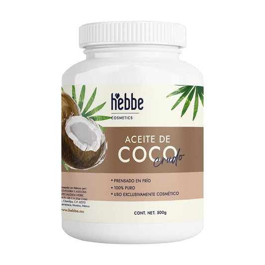 Lúdika | Aceite de Coco Crudo 500 g | Prensado en Frío 100% Puro | Hidratante Piel y Cabello | Anti Frizz y Brillo | Uso Cosmético
