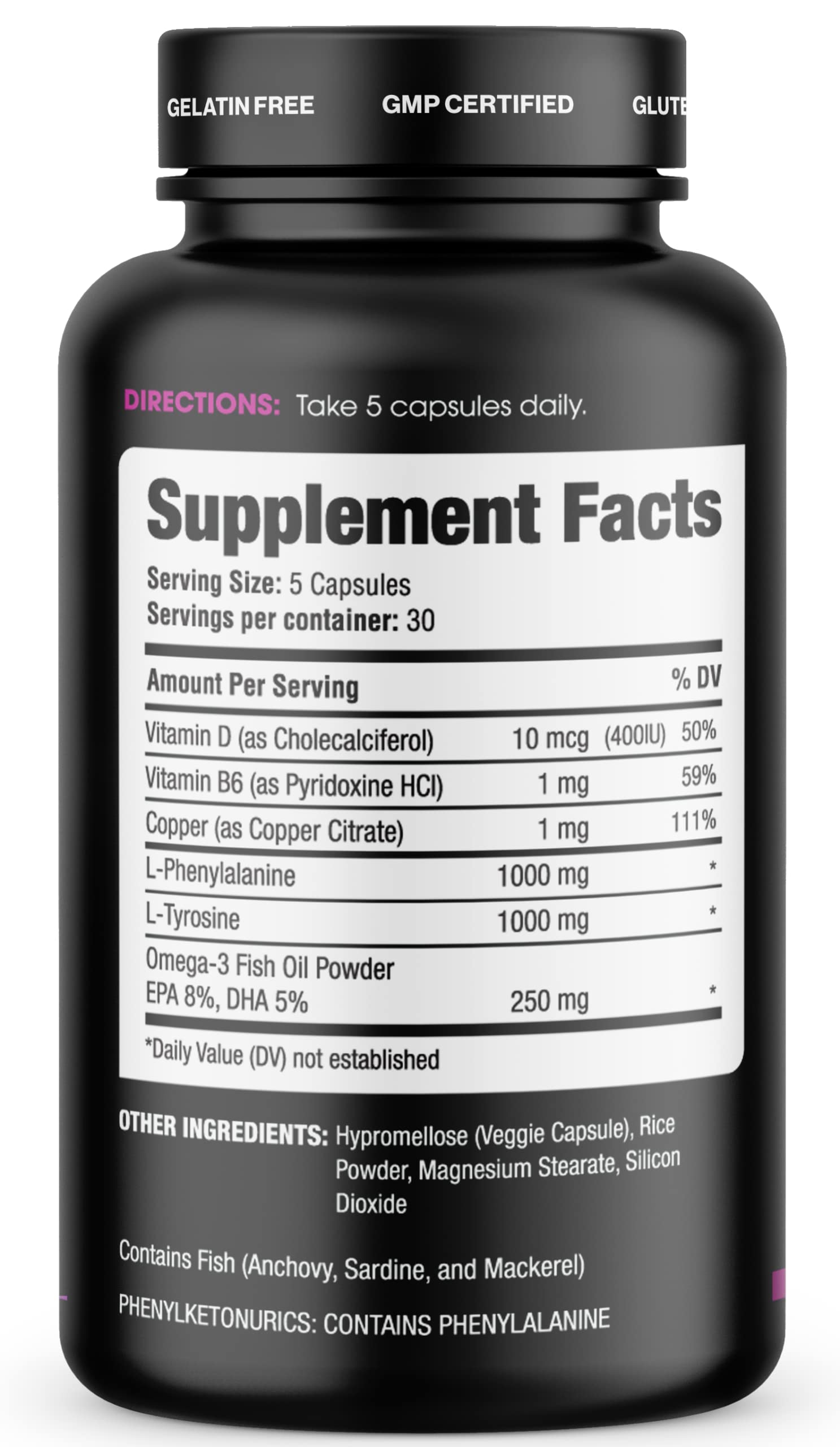purafair Nomuk Veraferm for Vitiligo Treatment - Improve Skin Pigmentation by Getting Rid of White Spots on Skin - These Vitiligo Pills Include: Omega 3, Phenylalanine, Tyrosine, Copper, Vitamin D & B6-150 Capsules
