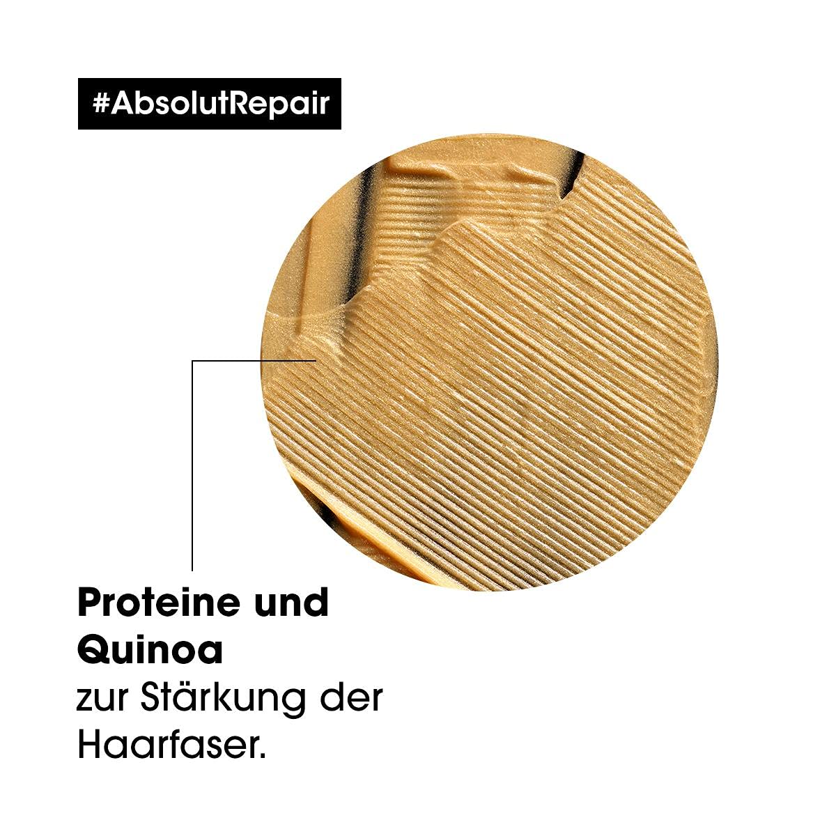 L'ORÉAL Professionnel Absolut Repair Mascarilla Dorada 250ml - Repara y Aporta Brillo al Cabello Fino y Dañado