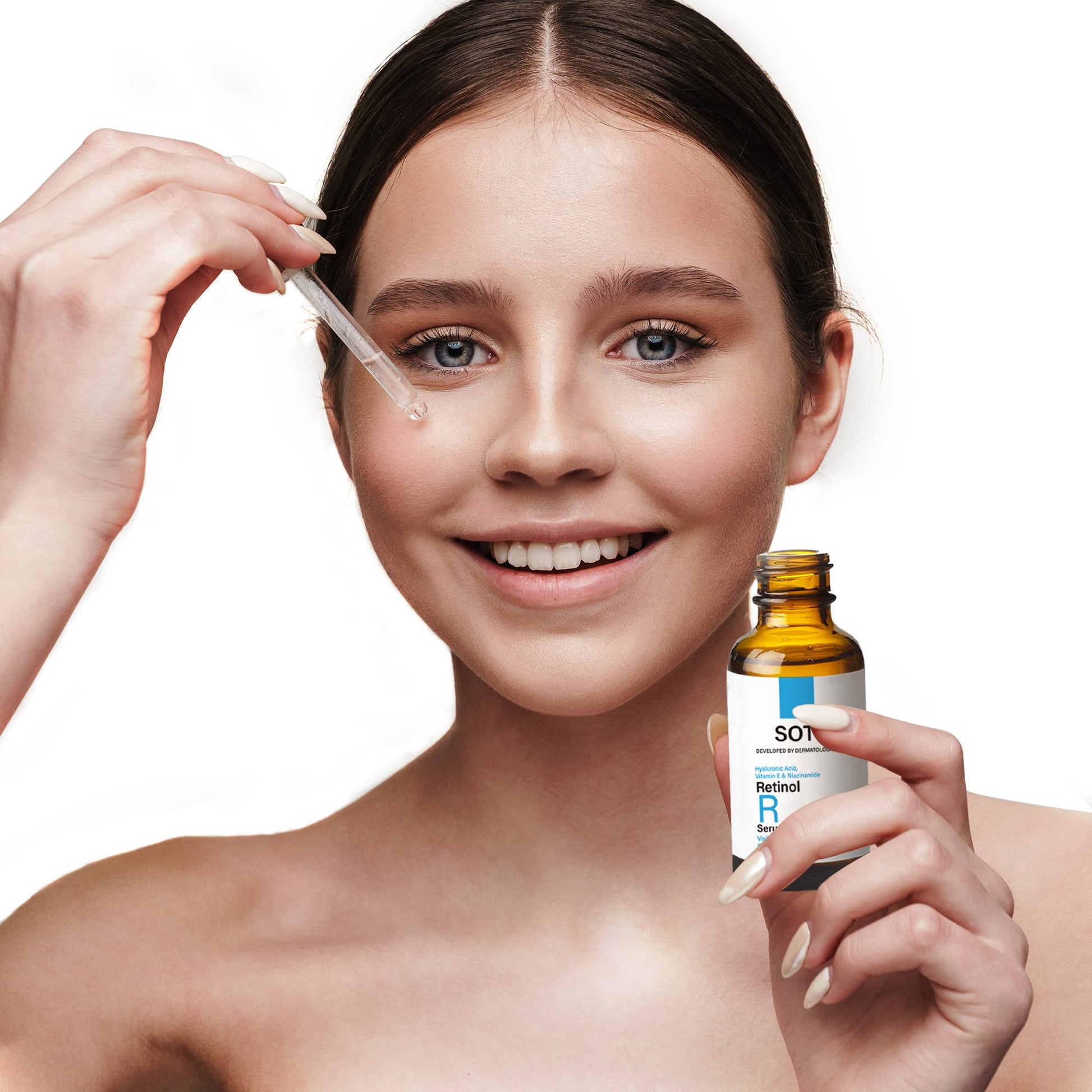 Soti 2.5% Retinol Serum, Made in USA! Reduces Wrinkles, Age Spots, Post-Acne Marks. Stimulates Collagen, Firm Skin, Anti Aging with Hyaluronic Acid, Niacinamide, 30ml