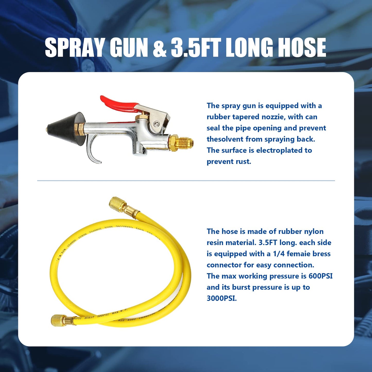 Gnhydxfe - Kit de descarga de aire acondicionado para automóviles, herramienta de limpieza de tuberías para el hogar, herramienta de descarga de aire acondicionado, aire acondicionado, aire