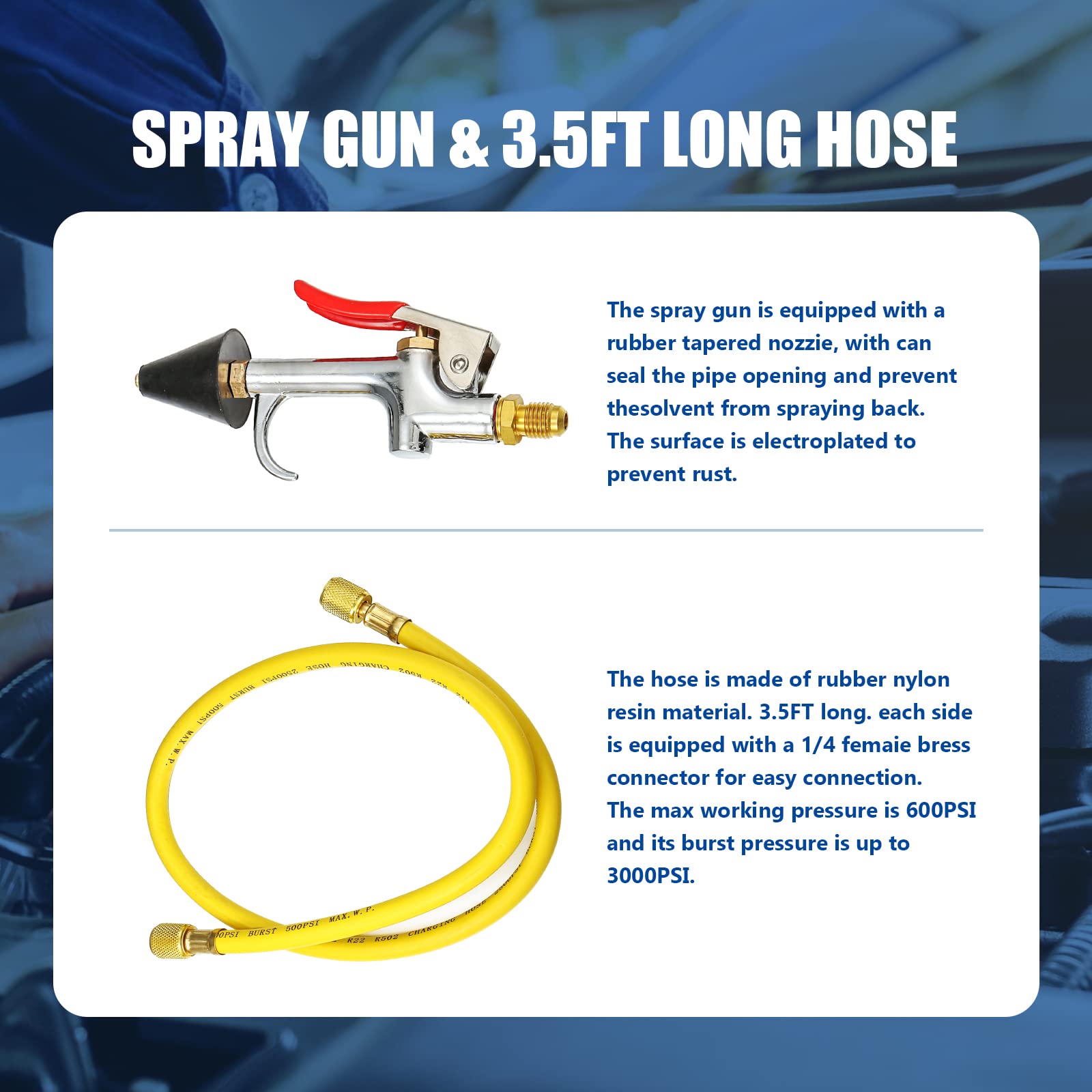 Gnhydxfe - Kit de descarga de aire acondicionado para automóviles, herramienta de limpieza de tuberías para el hogar, herramienta de descarga de aire acondicionado, aire acondicionado, aire