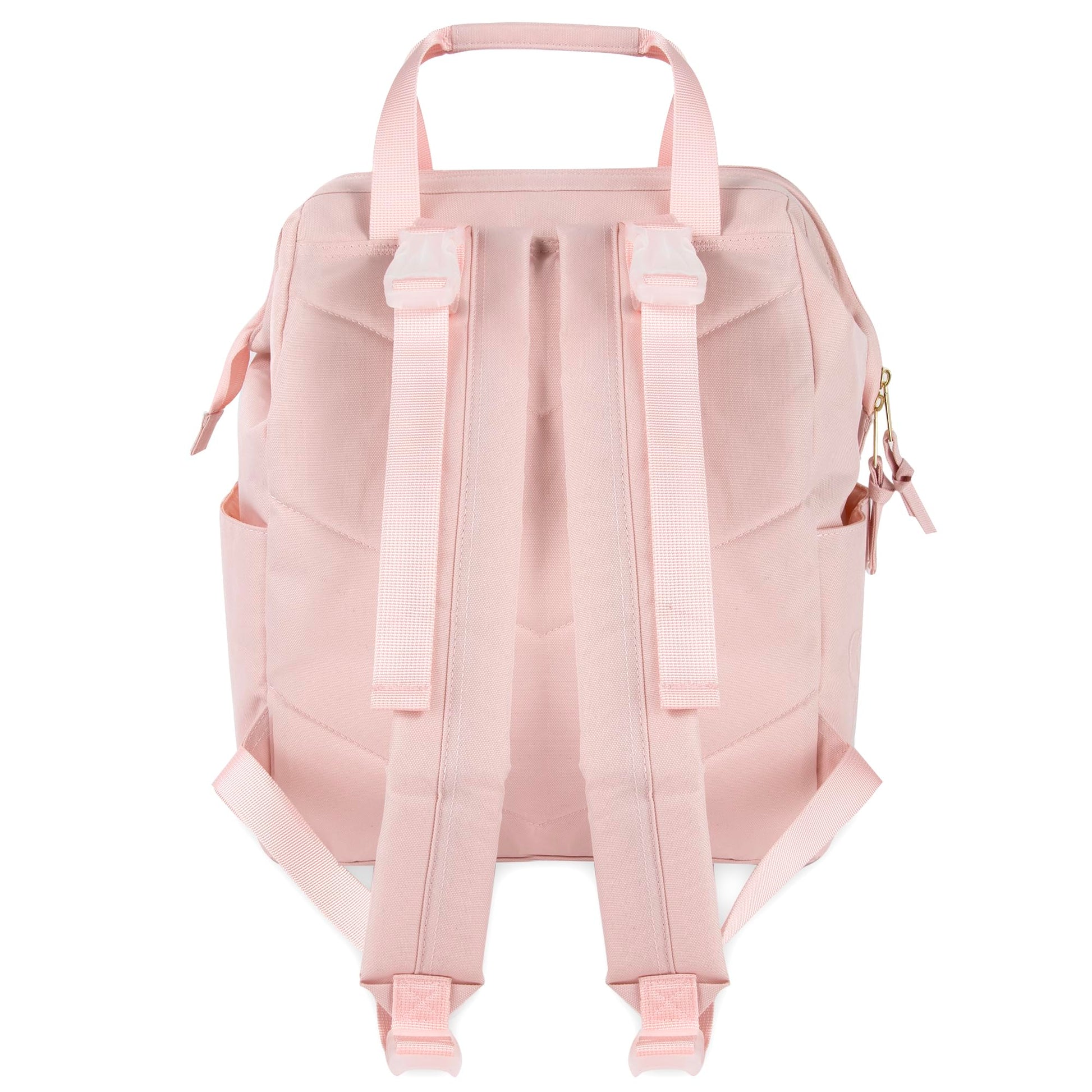 Baby Essentials - Mochila de pañales con marco principal súper enfriadora con cambiador, correas para carriola, compartimento aislado para botellas, Malva rosa, Mediano, Mochila para pañales