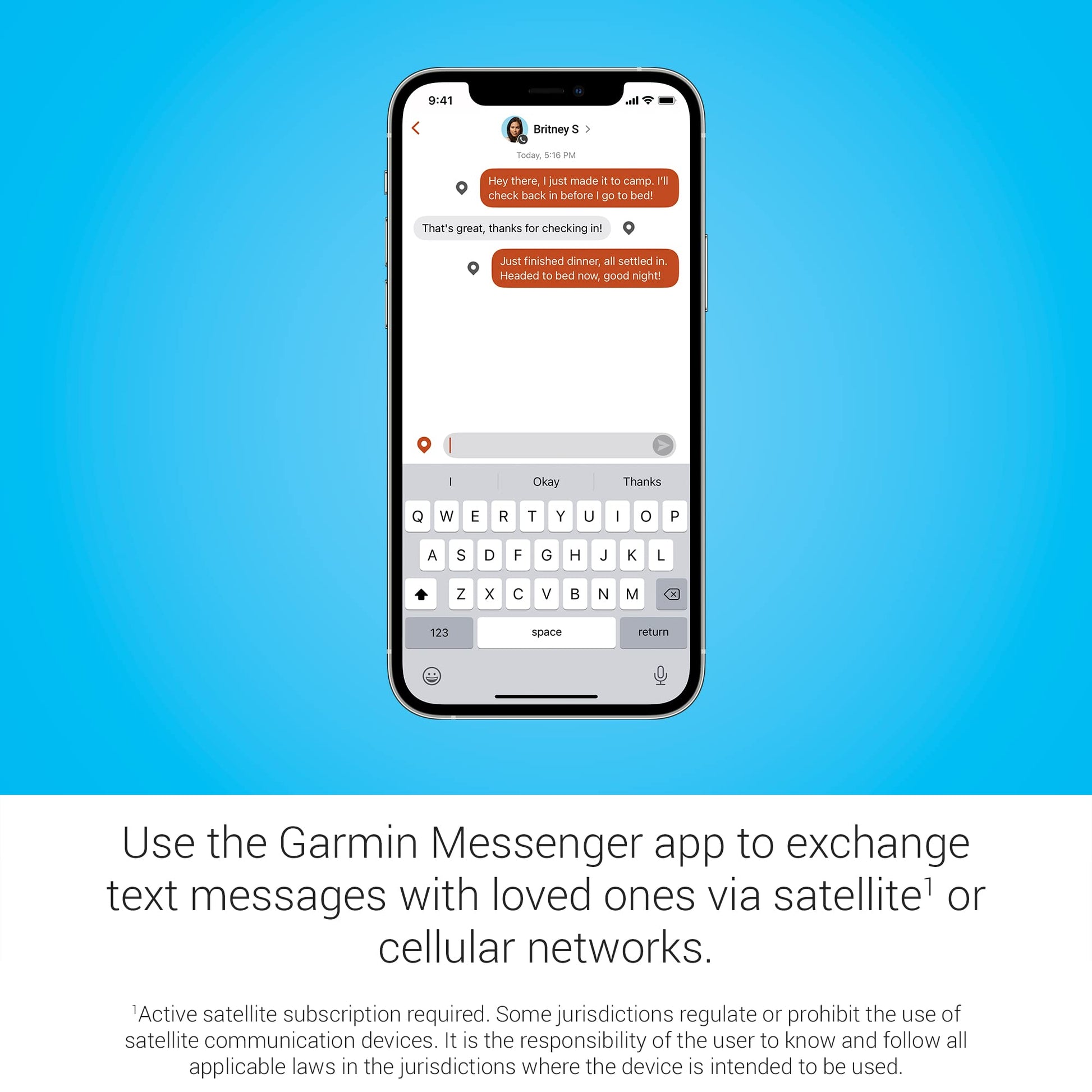 Garmin inReach® Messenger Comunicador satelital portátil, mensajería bidireccional Global