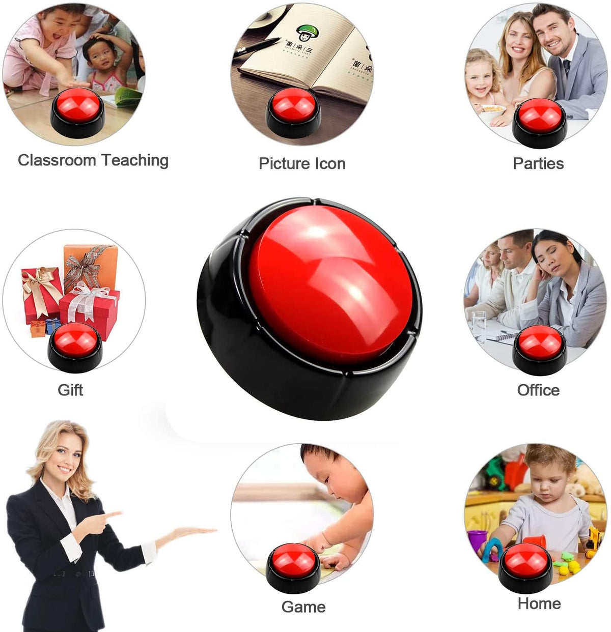 Botón Grabable de Voz para el Aula y Estudio de Comunicación