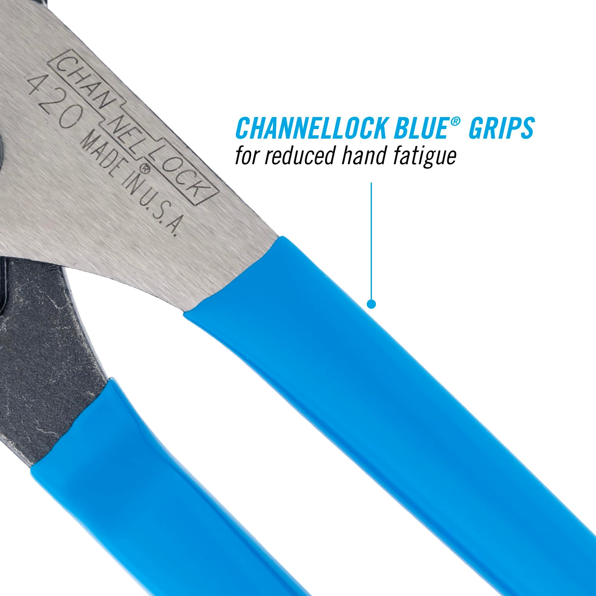 Channellock Juego de 2 alicates de lengüeta y ranura – 9.5 pulgadas, 6.5 pulgadas, alicates de junta de ranura de mandíbula recta | dientes de 90° tratados térmicamente con láser | Forjado de acero de alto carbono | Borde de refuerzo patentado que minimiz