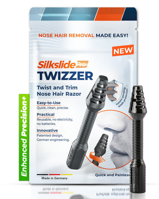 Recortadora Silkslide TWIZZER Negro Cuchillas Alemanas para Hombres y Mujeres