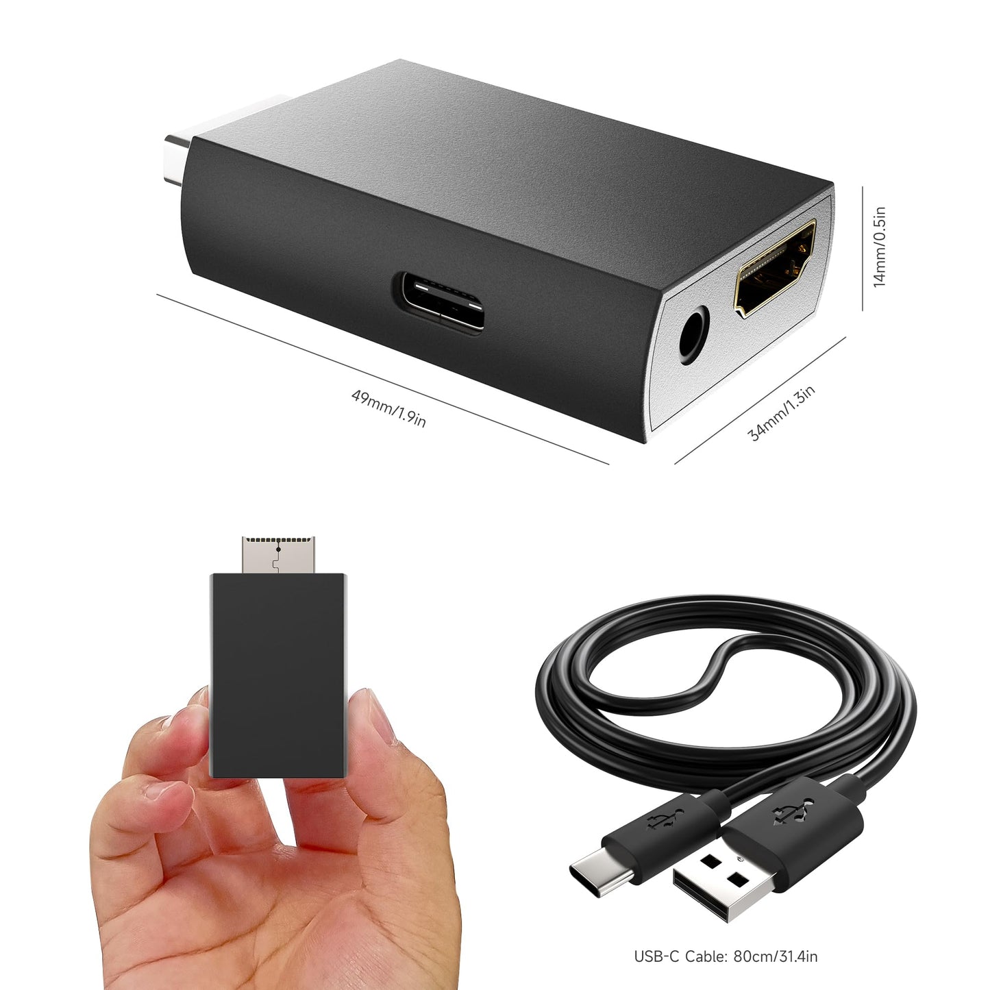 May Flash Adaptador convertidor PS2 a HDMI, convertidor de vídeo con Salida de Audio de 3,5 mm para TV HD y Monitor HDMI, Compatible con Todos los Modos de visualización PS2