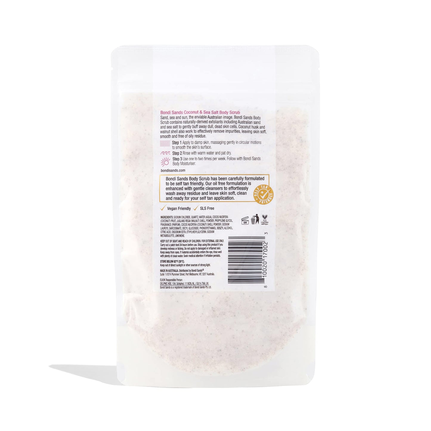 Bondi Sands Coconut & Sea Salt Body Scrub | Oil-Free Formula Gently Exfoliates and Removes Impurities with Coconut Husk & Walnut Shell