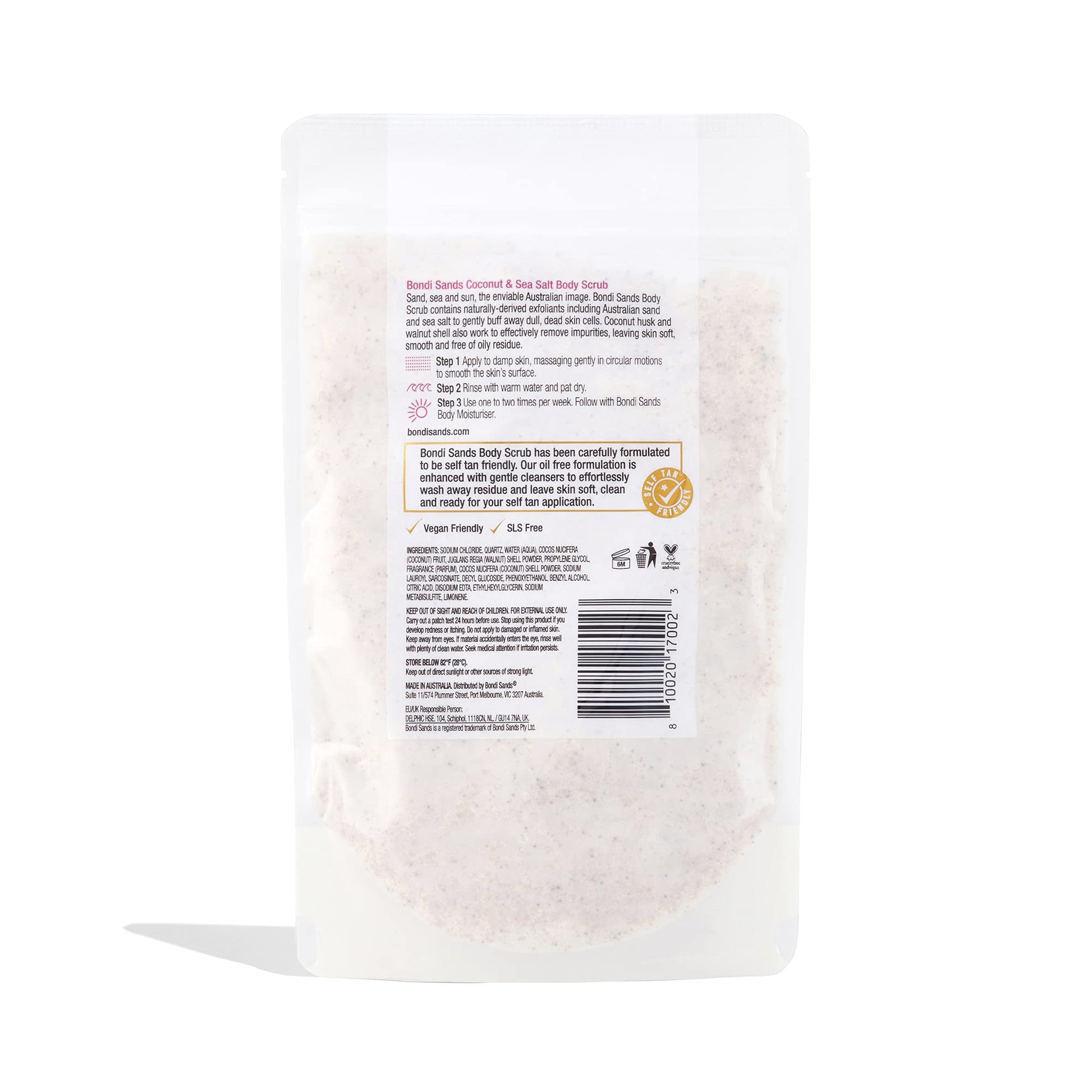 Bondi Sands Coconut & Sea Salt Body Scrub | Oil-Free Formula Gently Exfoliates and Removes Impurities with Coconut Husk & Walnut Shell