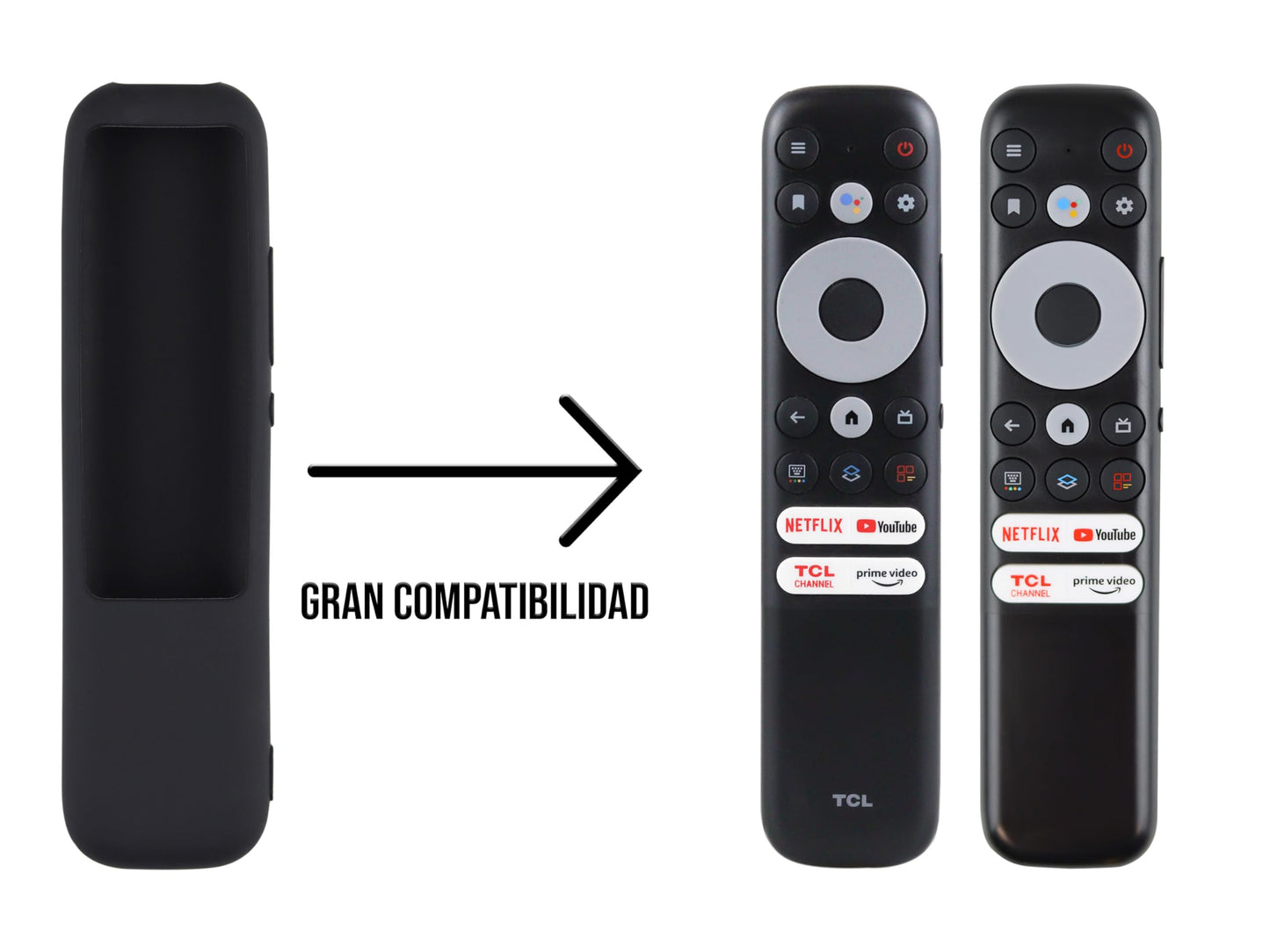 Funda Compatible con Control TCL Rc902n Fmr1 Protector (Negro)