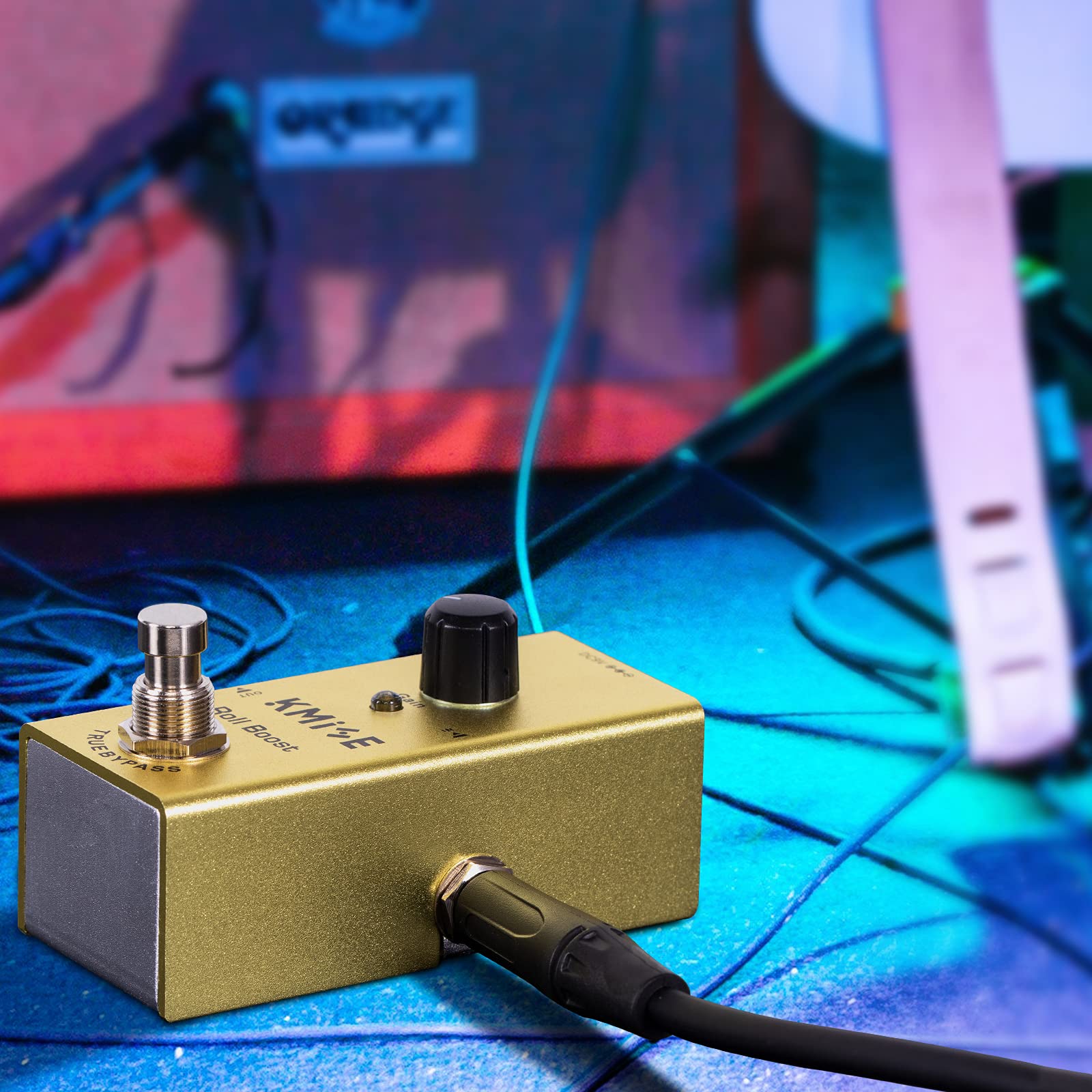 lotmusic Pedal de efectos de guitarra eléctrica Mini tipo único DC 9V True Bypass (Roll Boost)