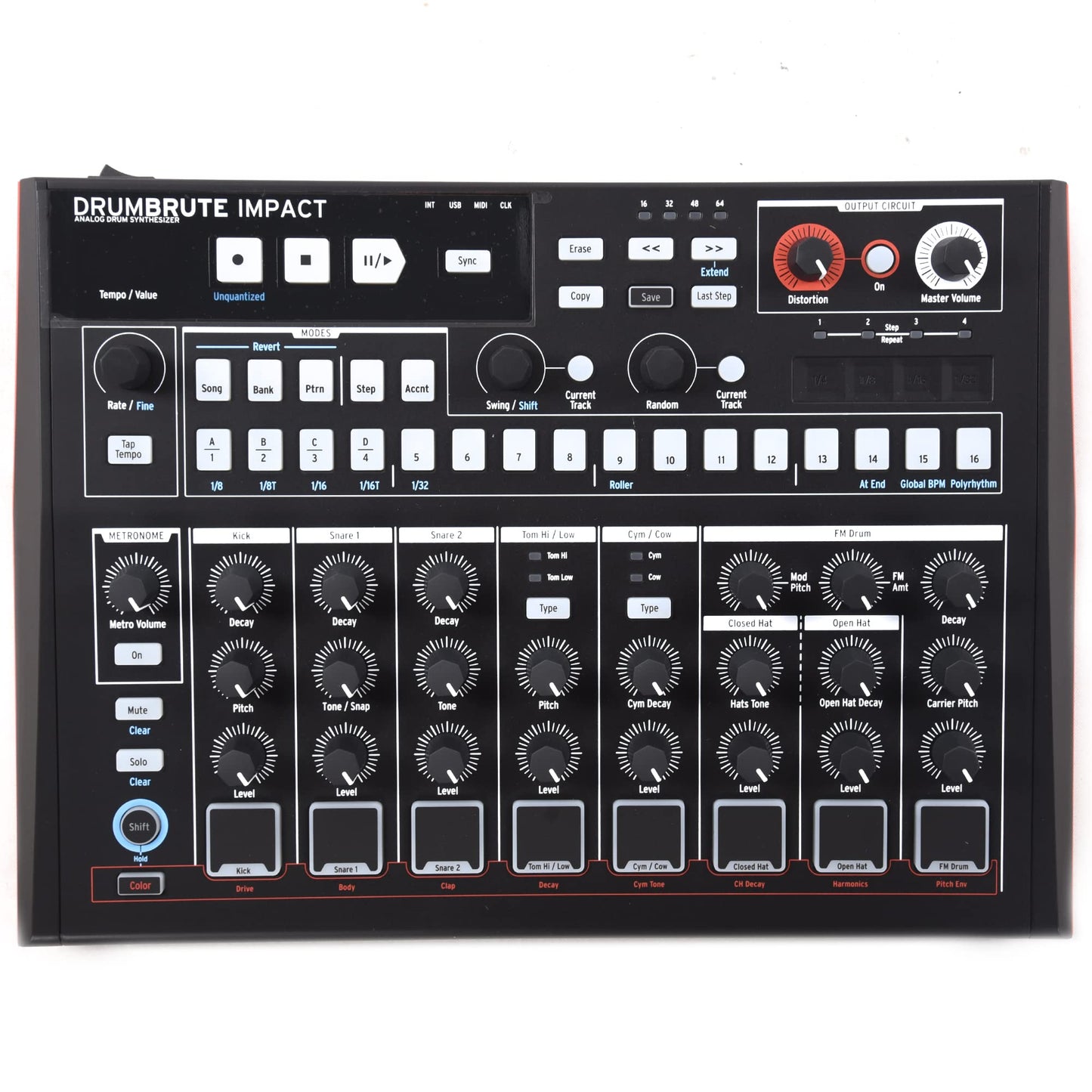 Arturia DrumBrute Impact Analog Drum Machine (negro)