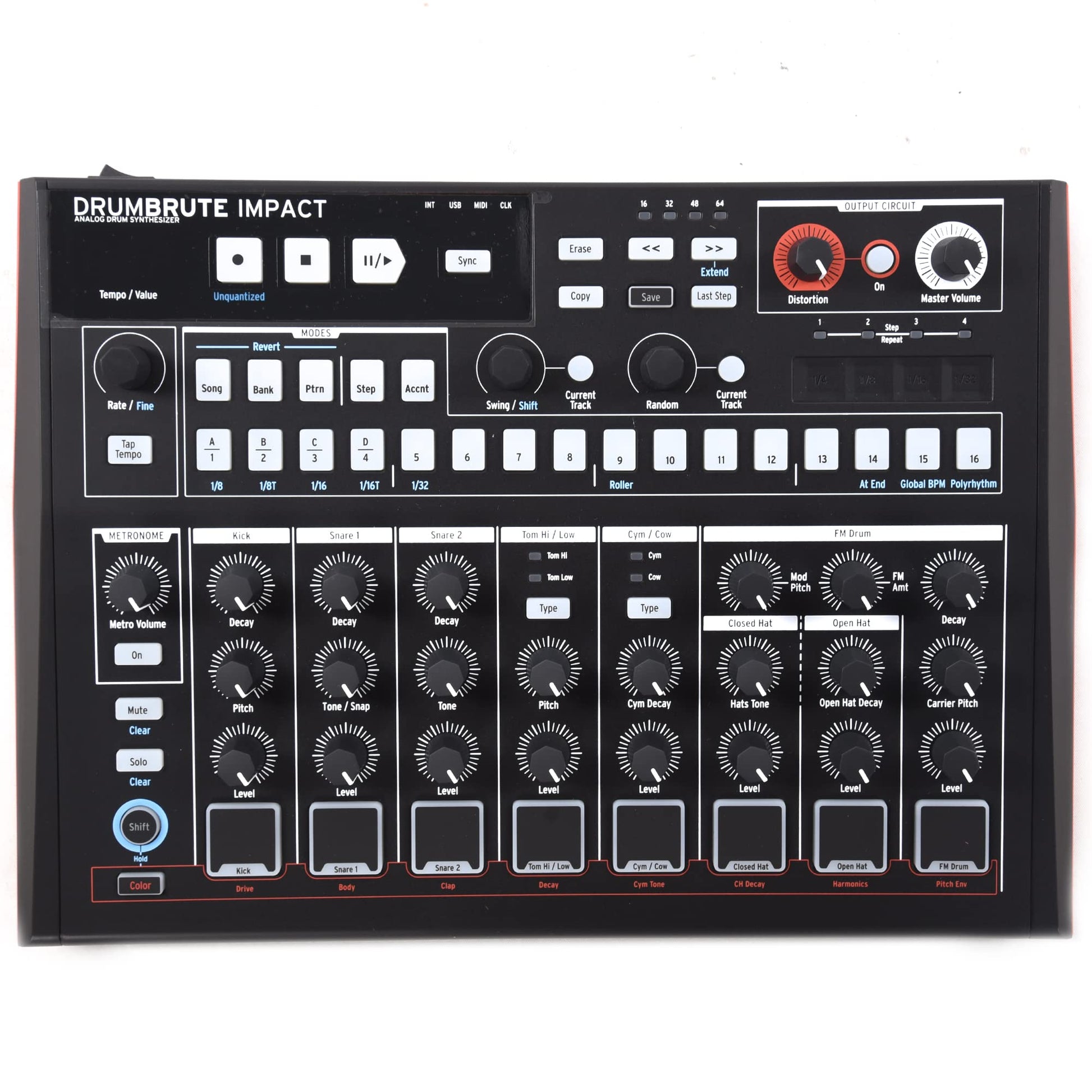 Arturia DrumBrute Impact Analog Drum Machine (negro)