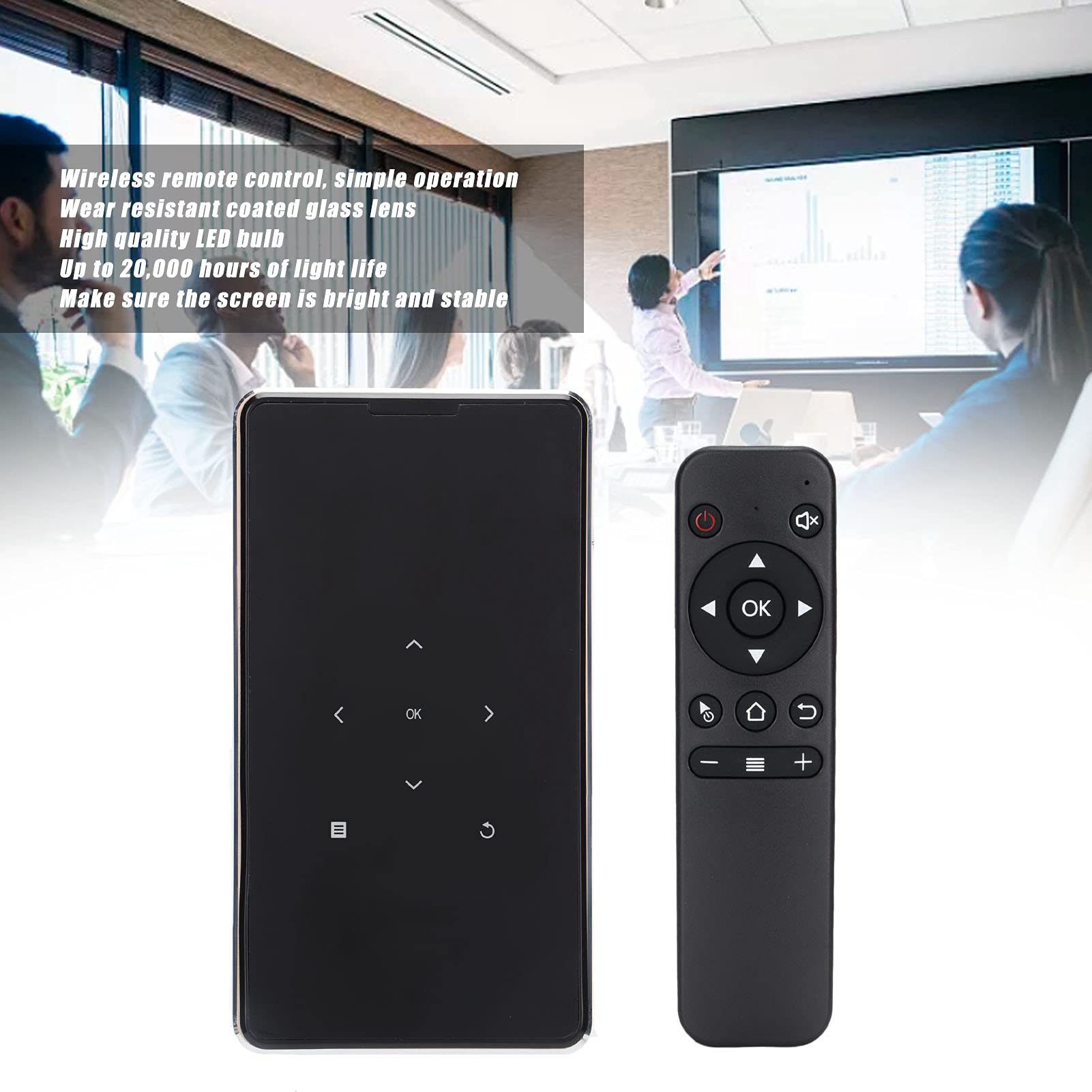 Proyector Portátil Ultra Mini Pico con WiFi y Bluetooth para Familia y Negocios