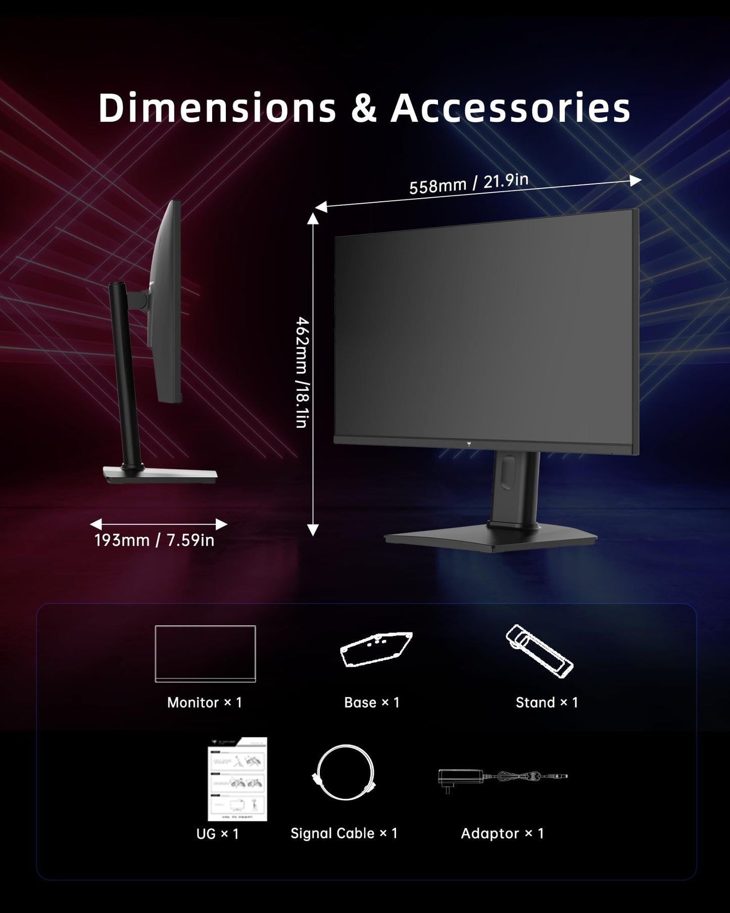 KTC 24.5 Pulgadas 300Hz Monitor de Juegos - Monitor PC IPS Rápido FHD 1080P Gaming 1ms, Sincronización Adaptativa, HDR, Monitores Gamer de 240Hz con Display Port 1.4x1 HDMI 2.0x2, 119% sRGB, Montaje
