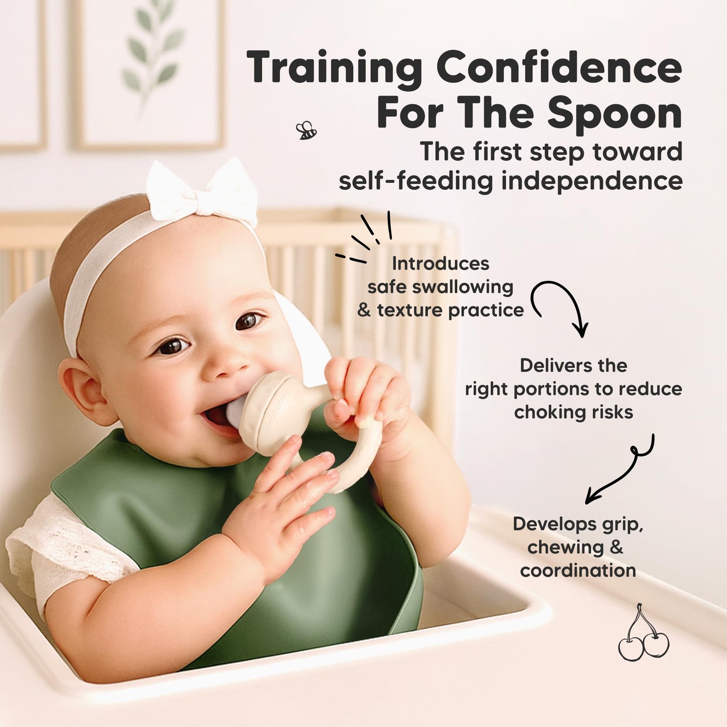Lil'Prep - Pack de 2 alimentadores para bebés (rosa)