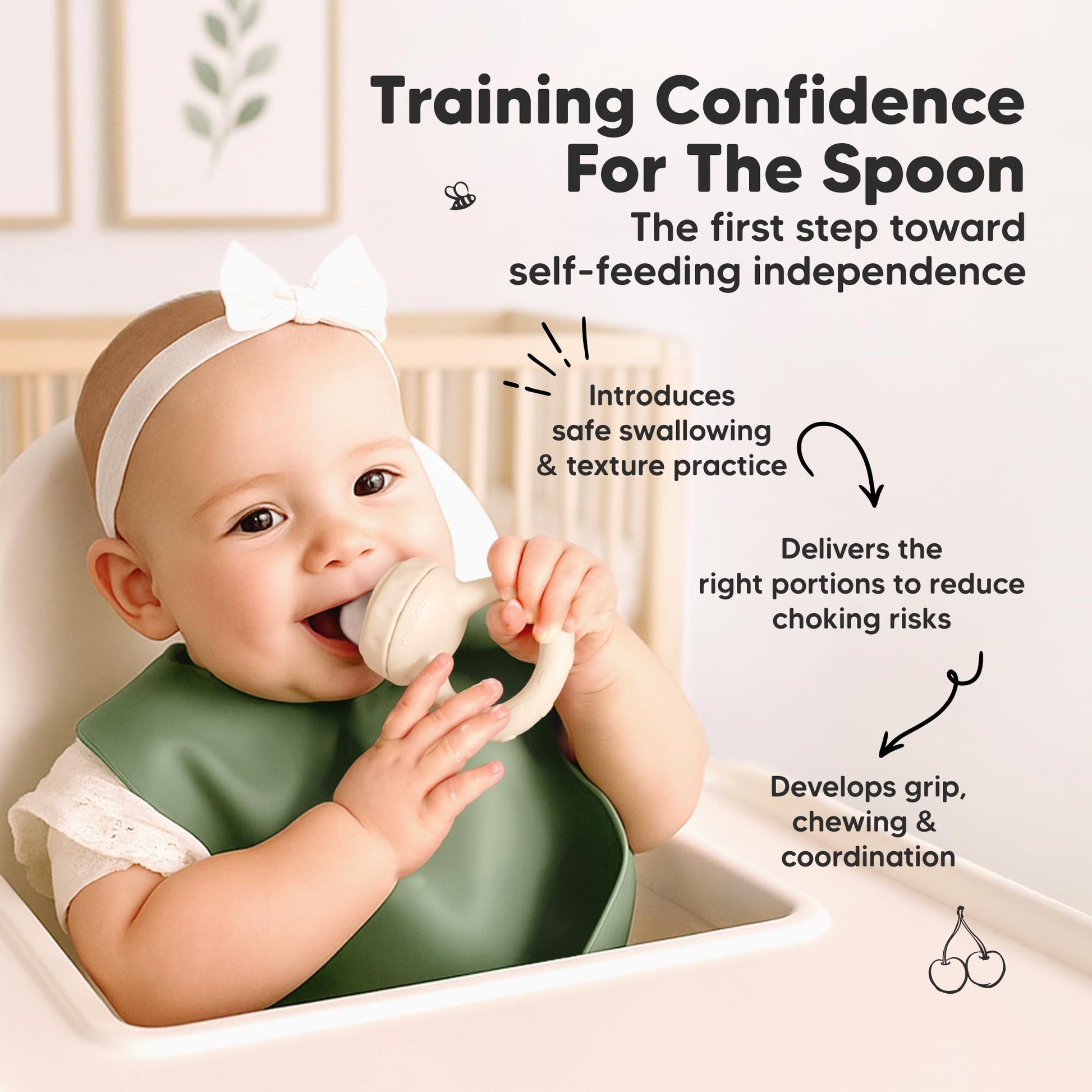 Lil'Prep - Pack de 2 alimentadores para bebés (rosa)