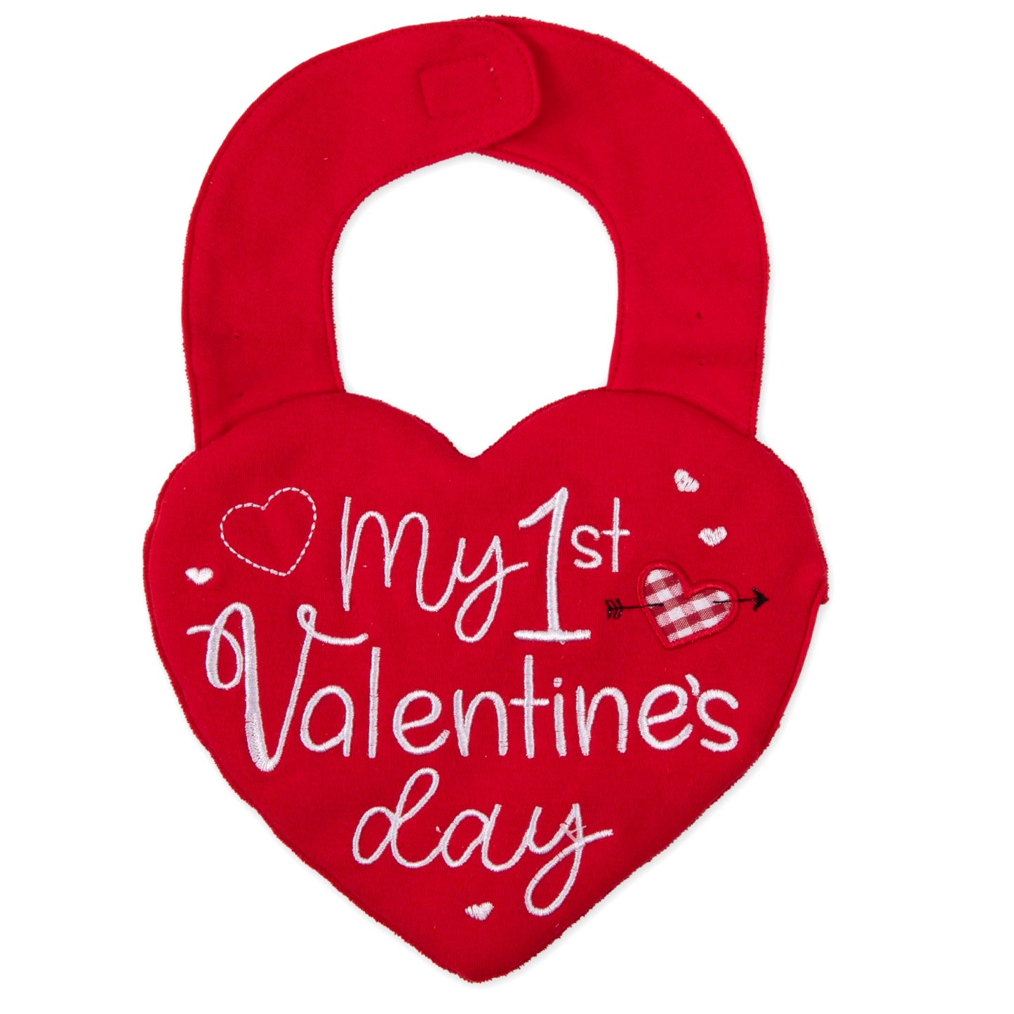 Baby Essentials - Juego de babero y calcetín para bebé, diseño de corazón rojo con botines de calcetín, regalo perfecto de San Valentín para recién nacidos