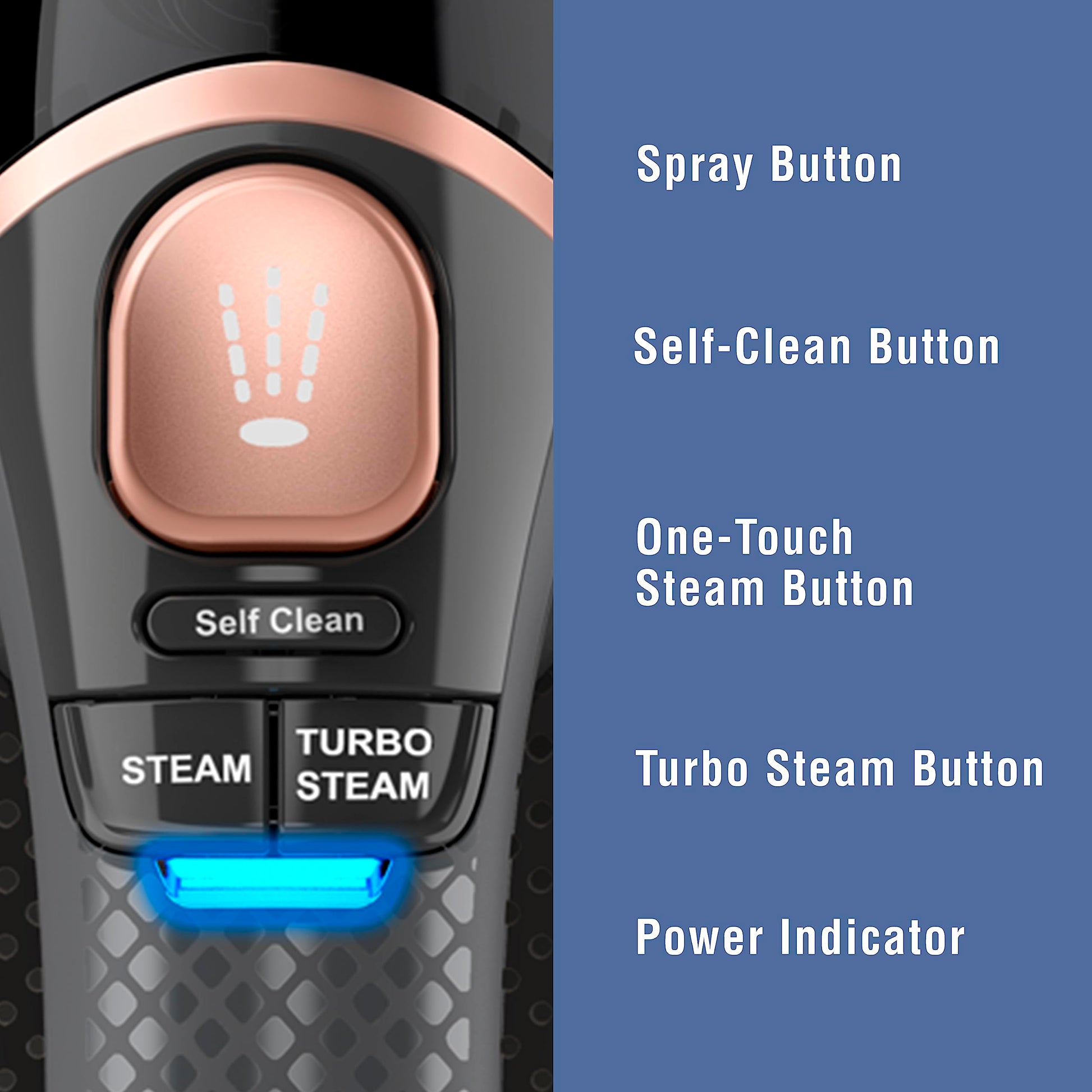 Conair GlideLite - Plancha de vapor profesional para ropa, tecnología simple de una temperatura, sin fricción y fácil deslizamiento