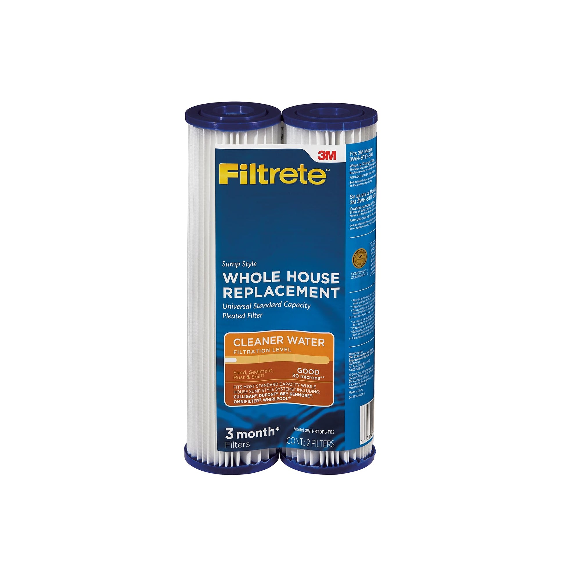 Sistema de Filtro de Agua Filtrete Azul y Blanco con Capacidad para la Casa Entera